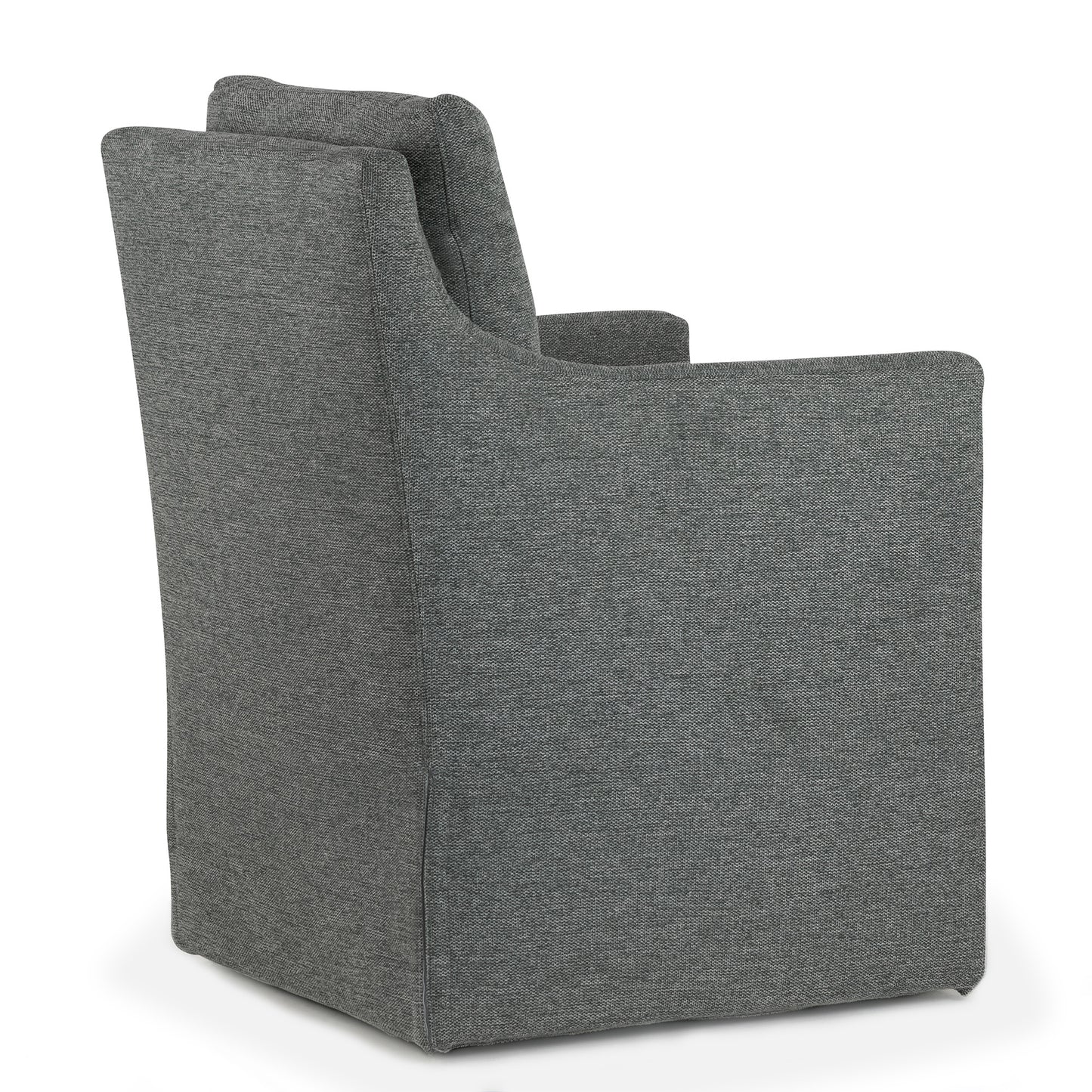 Axel Gray Fabric Accent Chair with Down Feathers