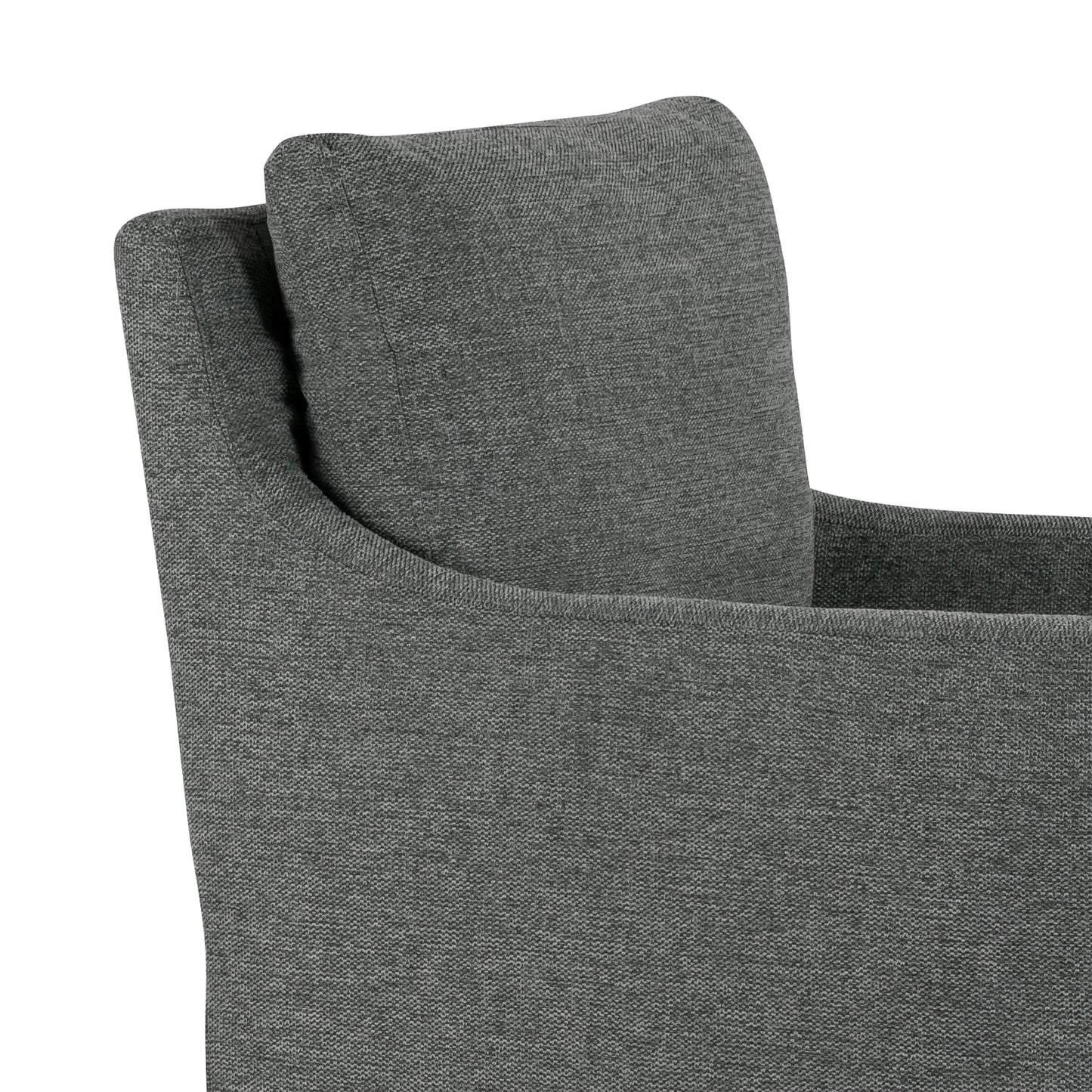 Axel Gray Fabric Accent Chair with Down Feathers