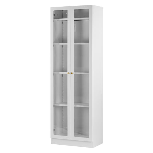 Avidan 70-inch White French Door Metal Cabinet