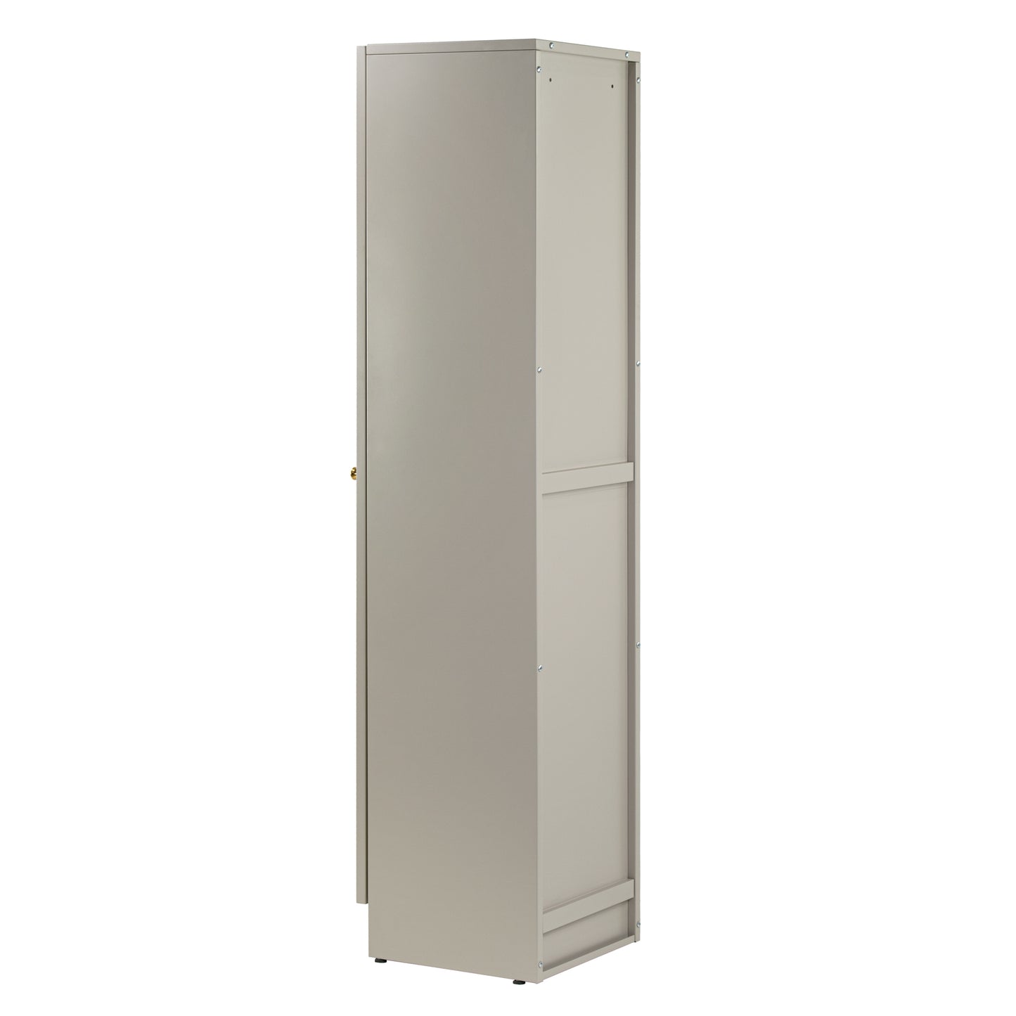Avila 59-Inch Gray Metal Cabinet with Clear Door