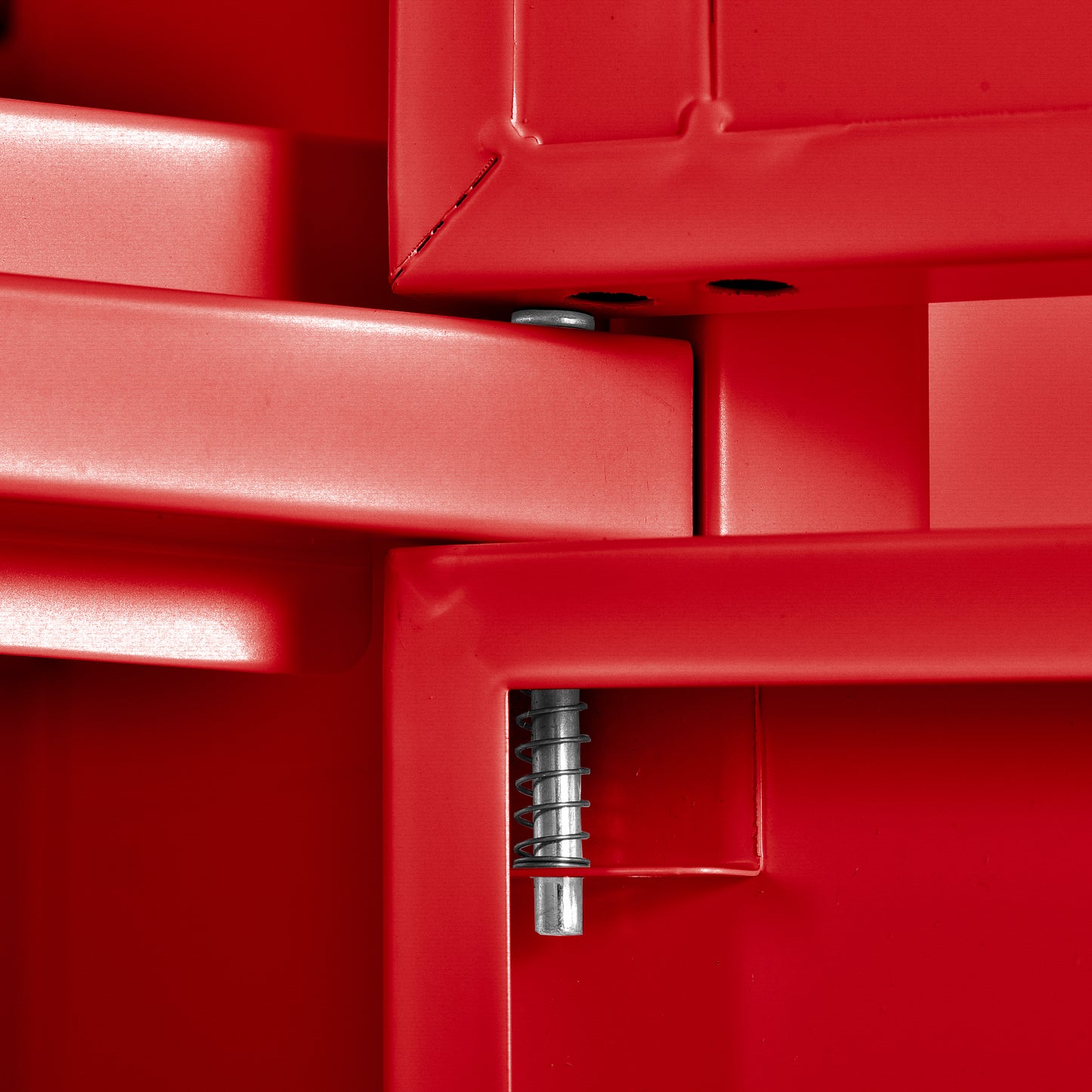 Avish 71-inch Red Two Clear Door Metal Cabinet