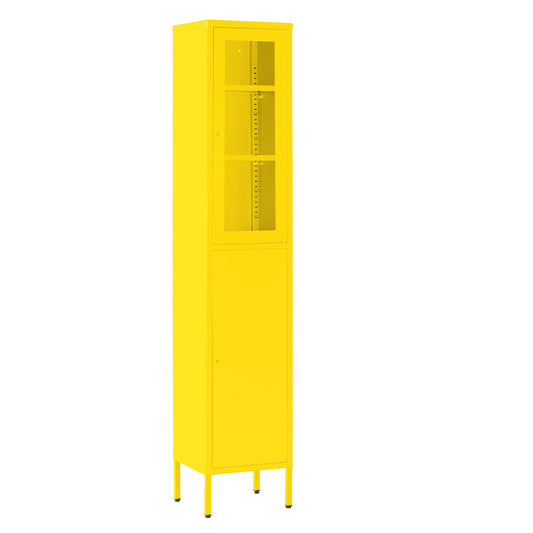 Aviva 71-inch Yellow Two Door Metal Cabinet
