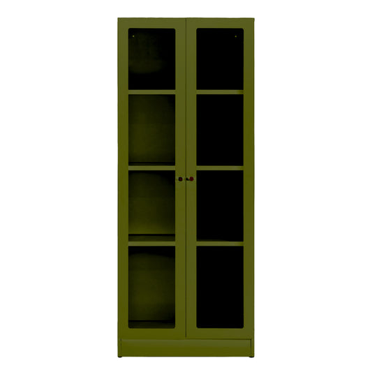 Avice 59-inch Dark Green French Door Metal Cabinet