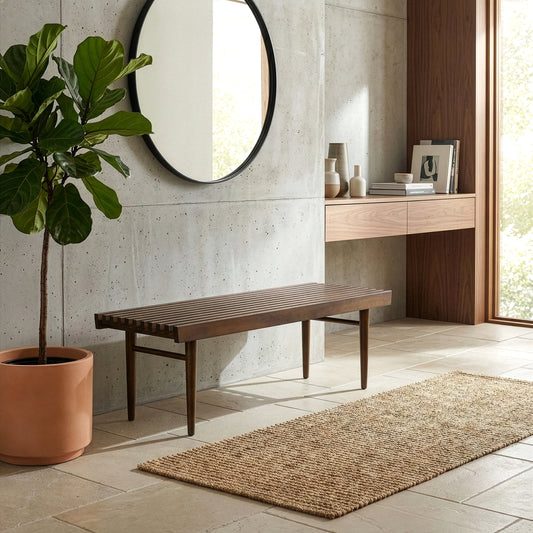 Baird Slatted Wooden Bench