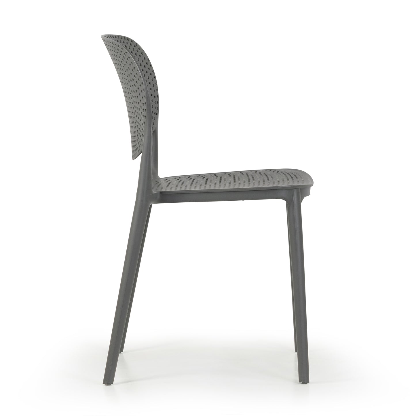 Set of 2 Balin Gray Plastic Dining Chairs