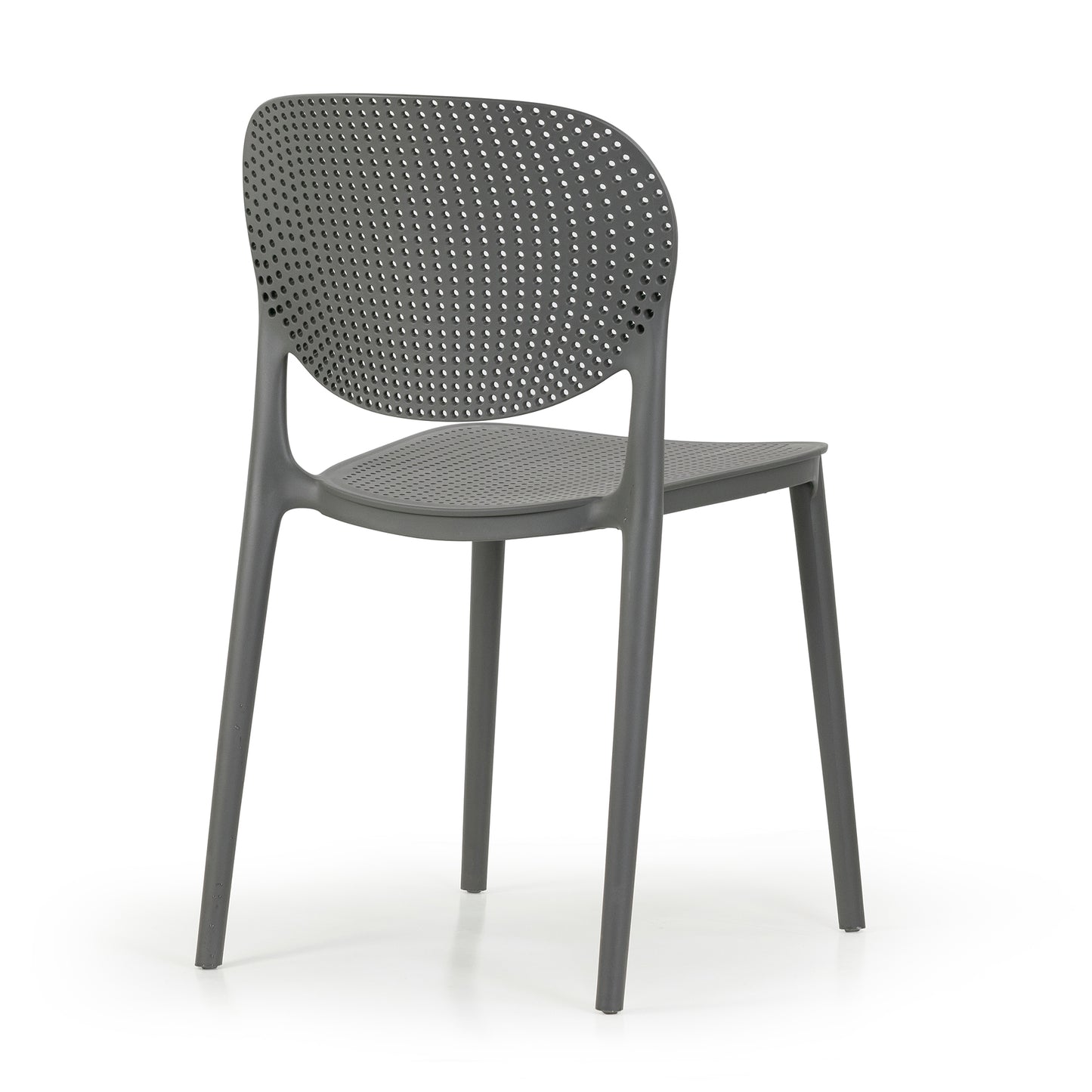 Set of 2 Balin Gray Plastic Dining Chairs