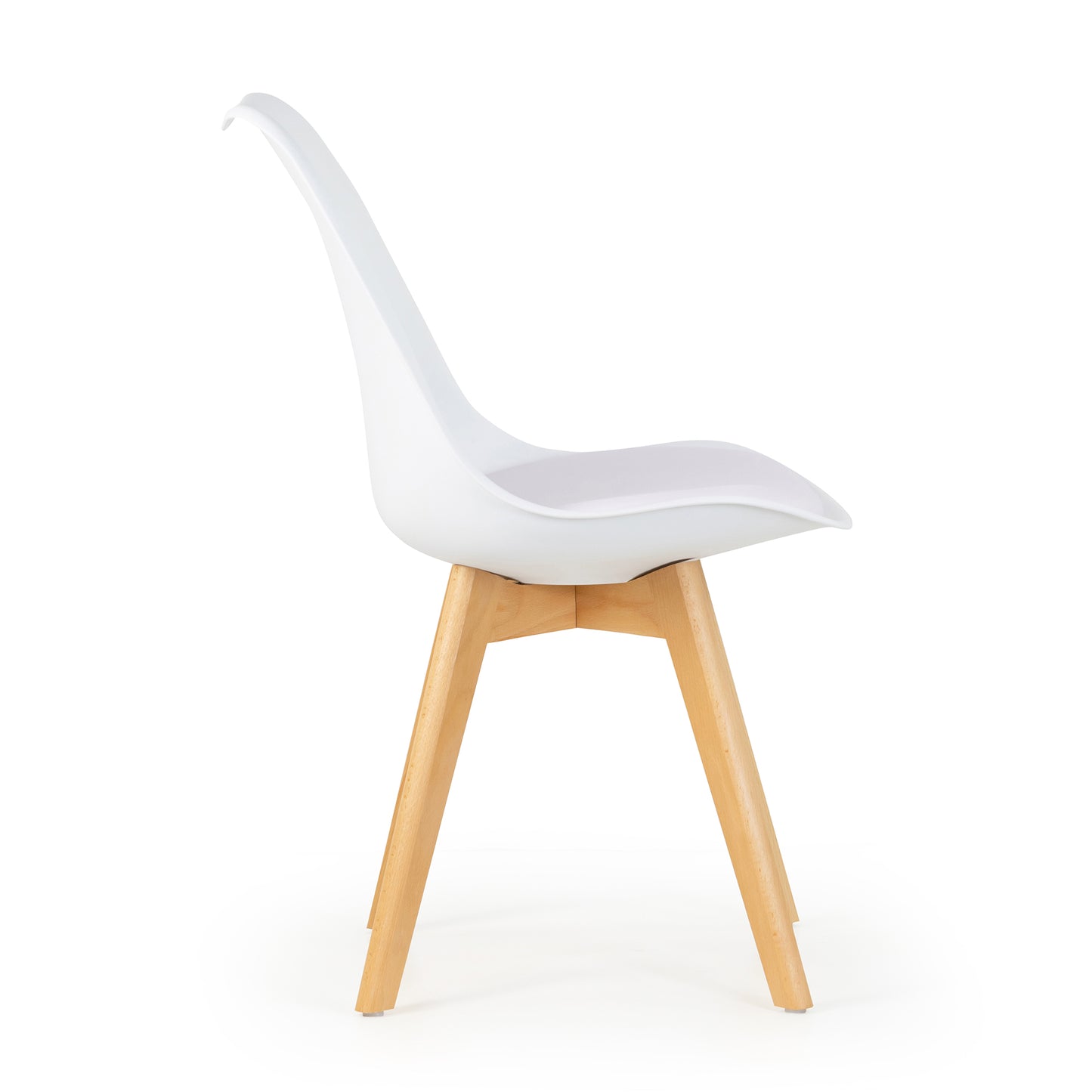 Balint White Cushioned Plastic Dining Chairs