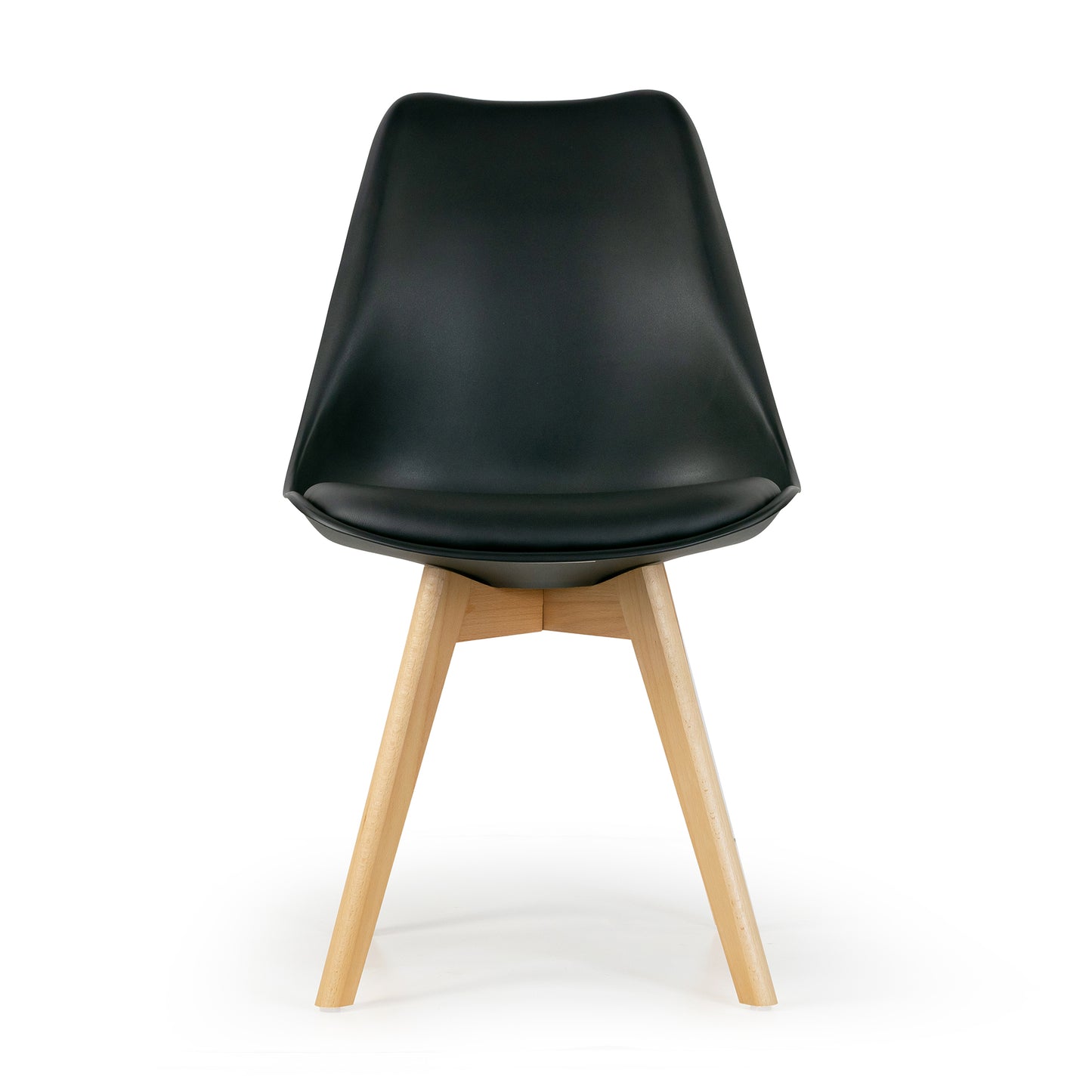 Balint Black Cushioned Plastic Dining Chairs
