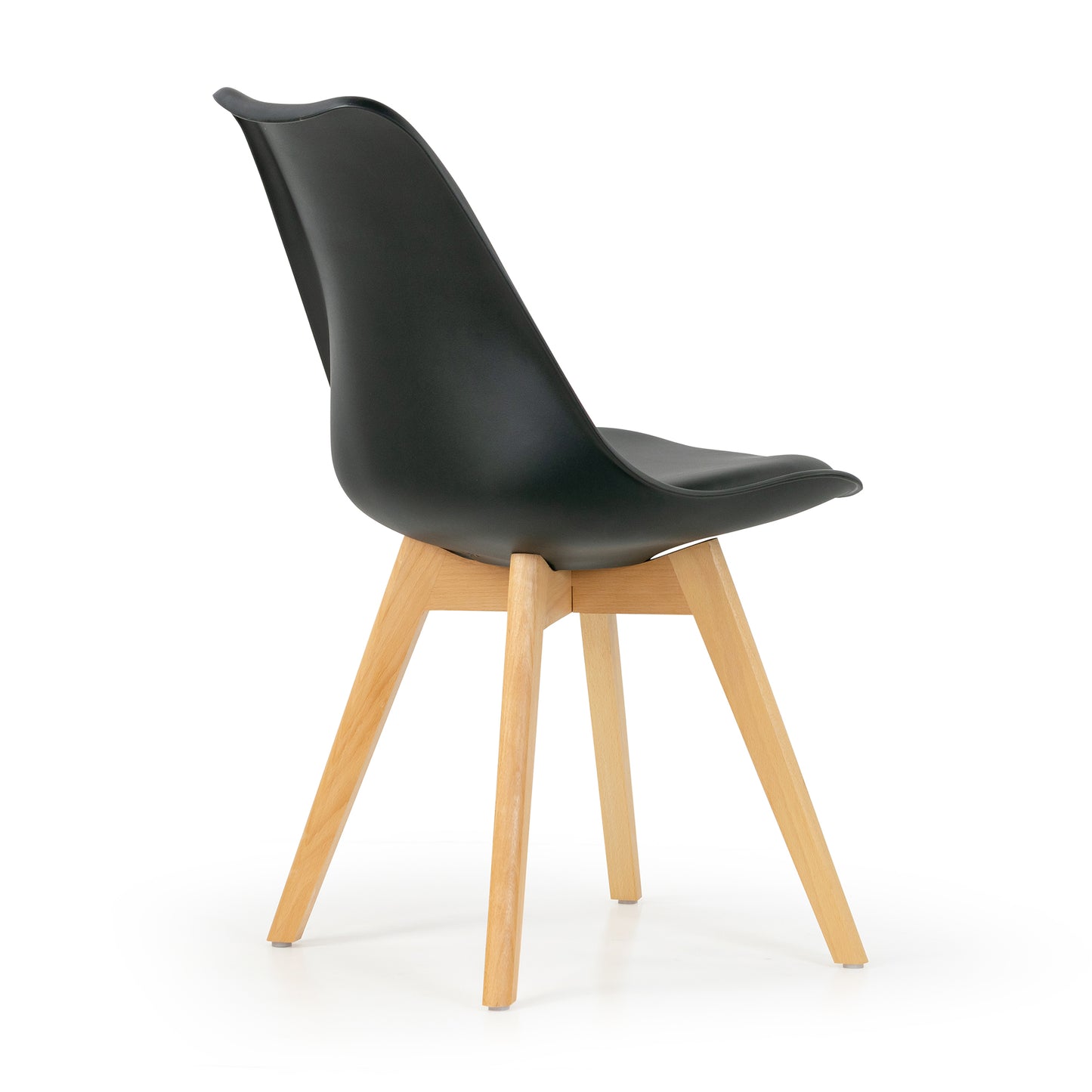 Balint Black Cushioned Plastic Dining Chairs
