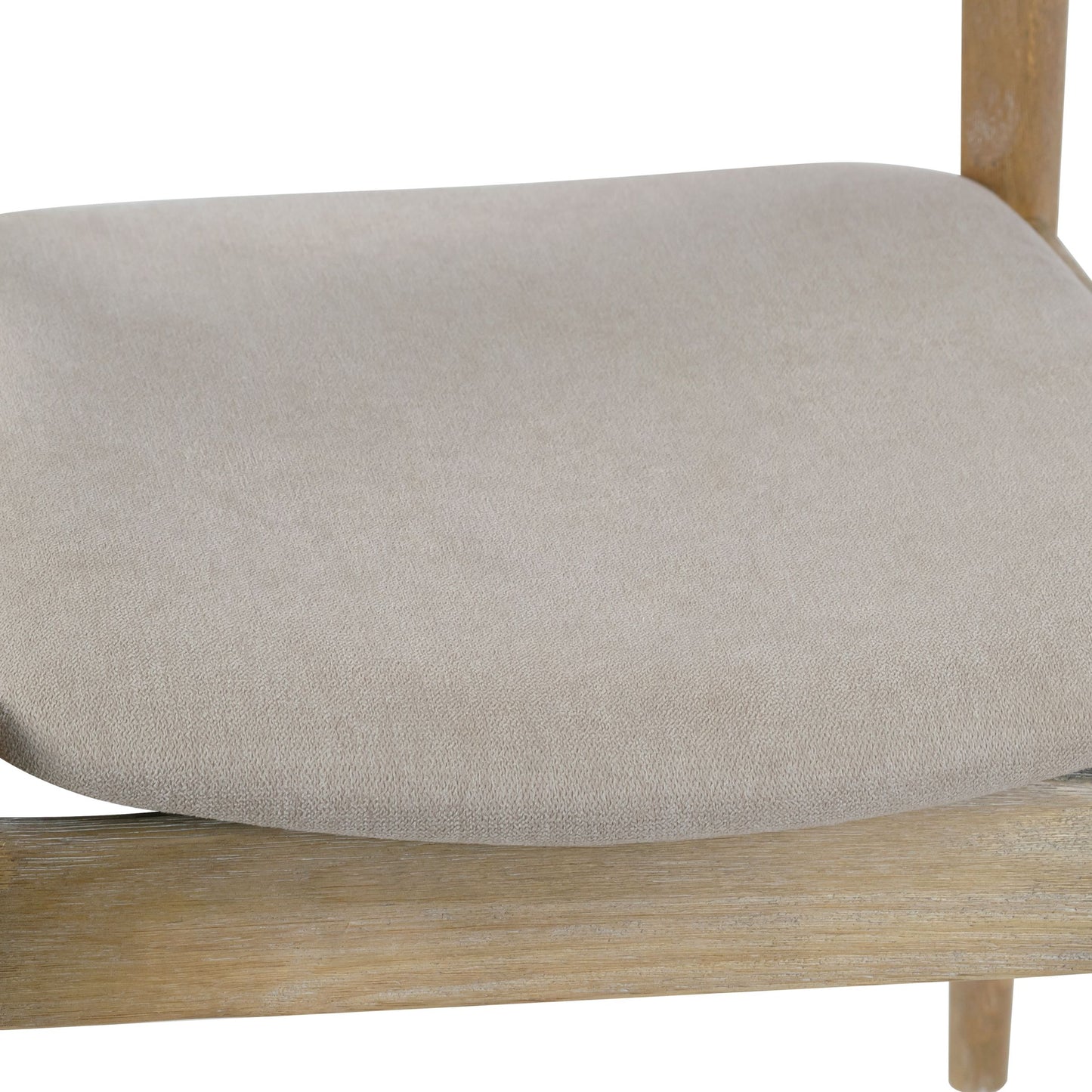 Set of 2 Atlas Retro Modern Washed Wood Chair with Curved Back