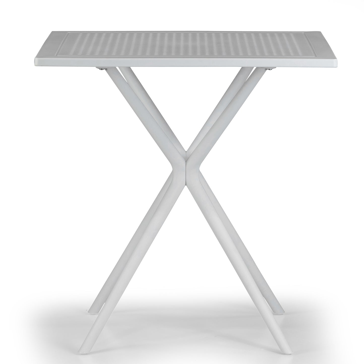 Basma White Plastic Square Dining Table