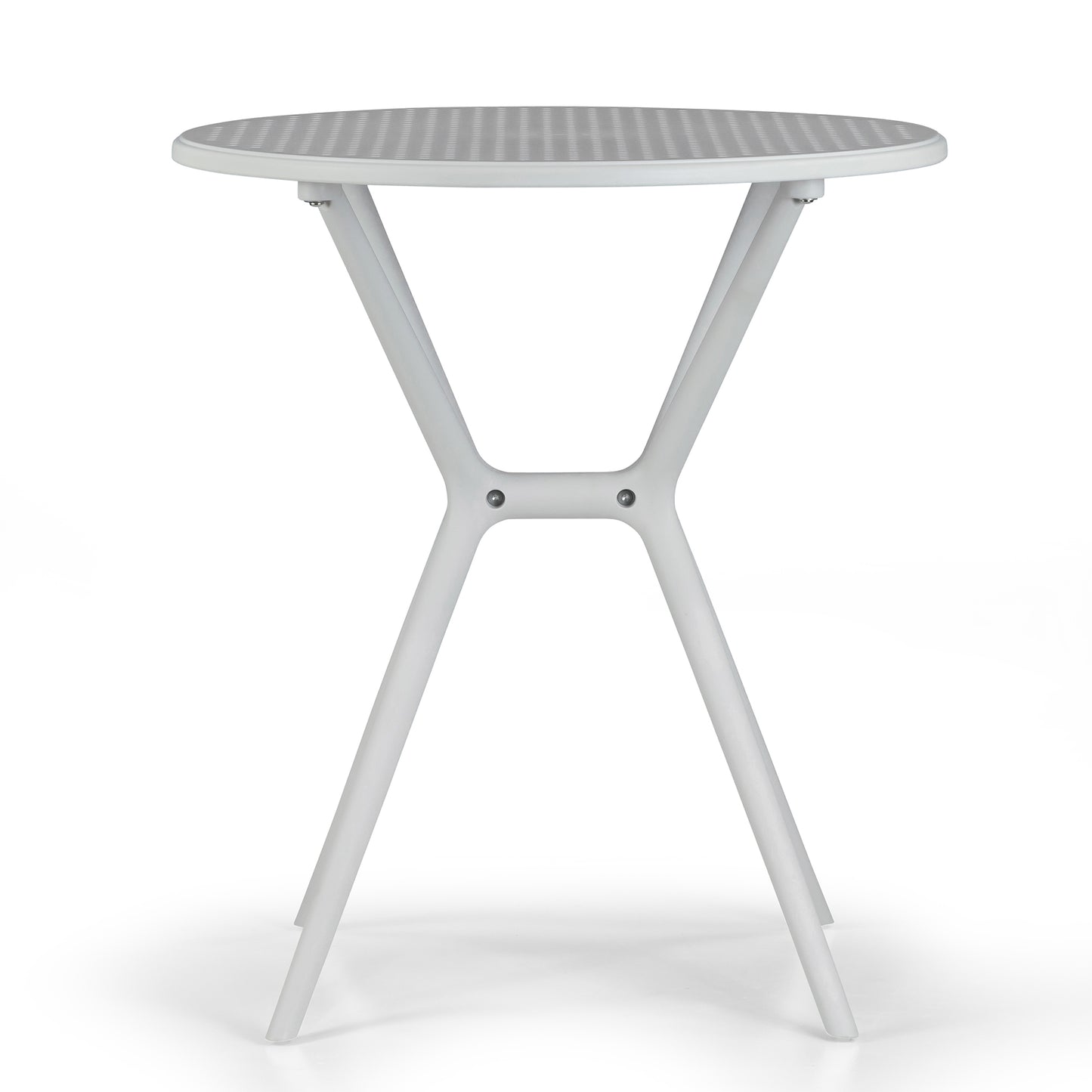Bates White Plastic Round Dining Table