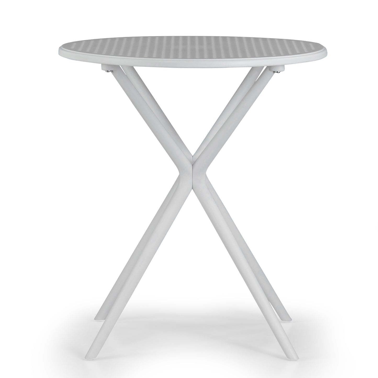 Bates White Plastic Round Dining Table