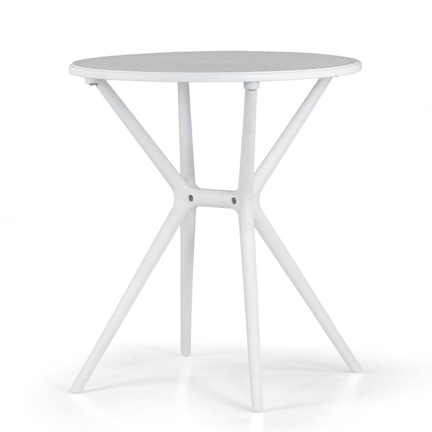 Bates White Plastic Round Dining Table