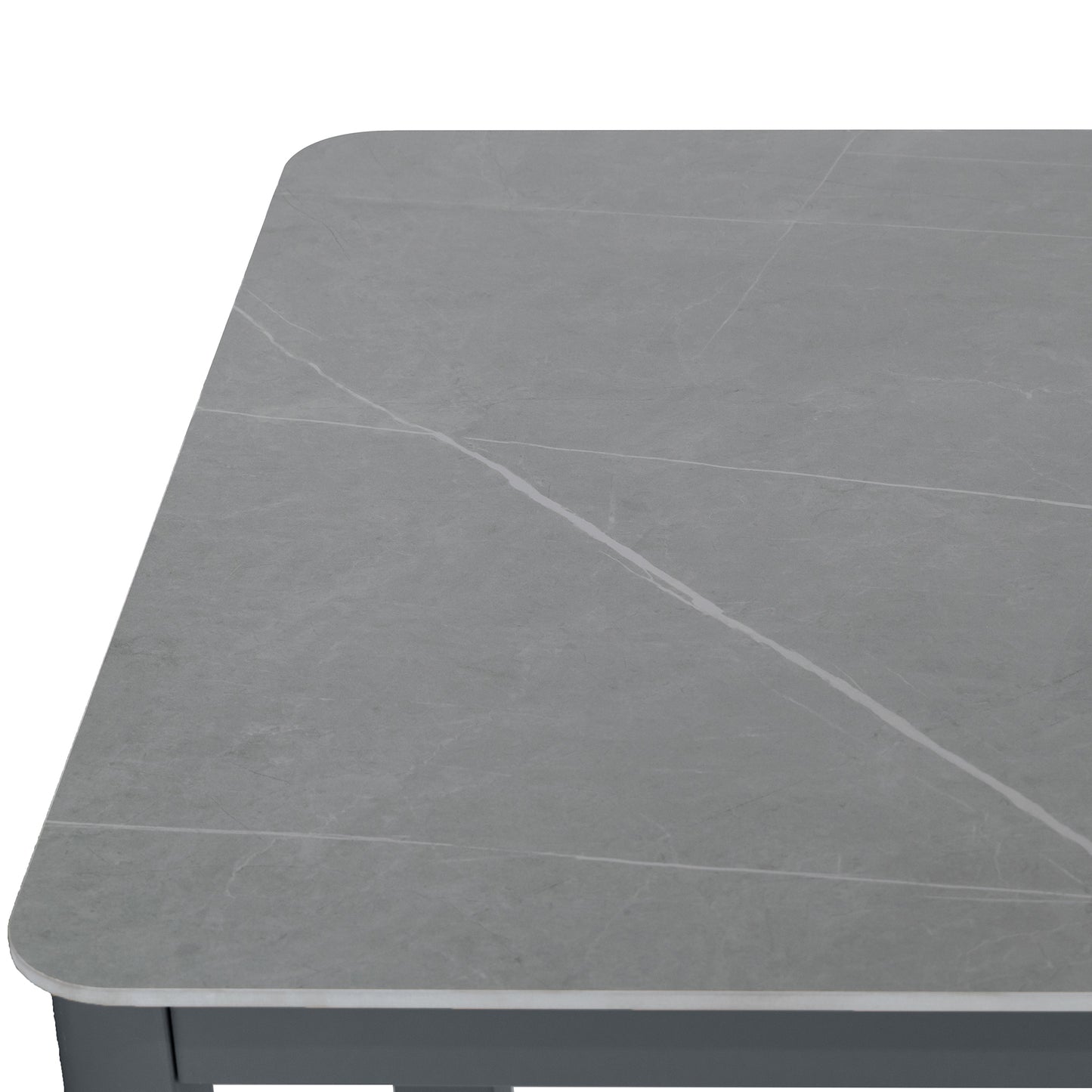 Bia Grey Outdoor Dining Table with Stone Top