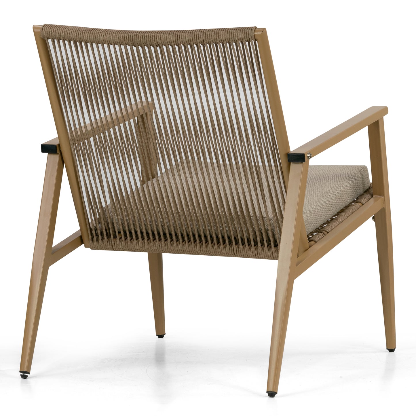 Set of 2 Biton Brown Outdoor Lounge Chair with Seat Cushion