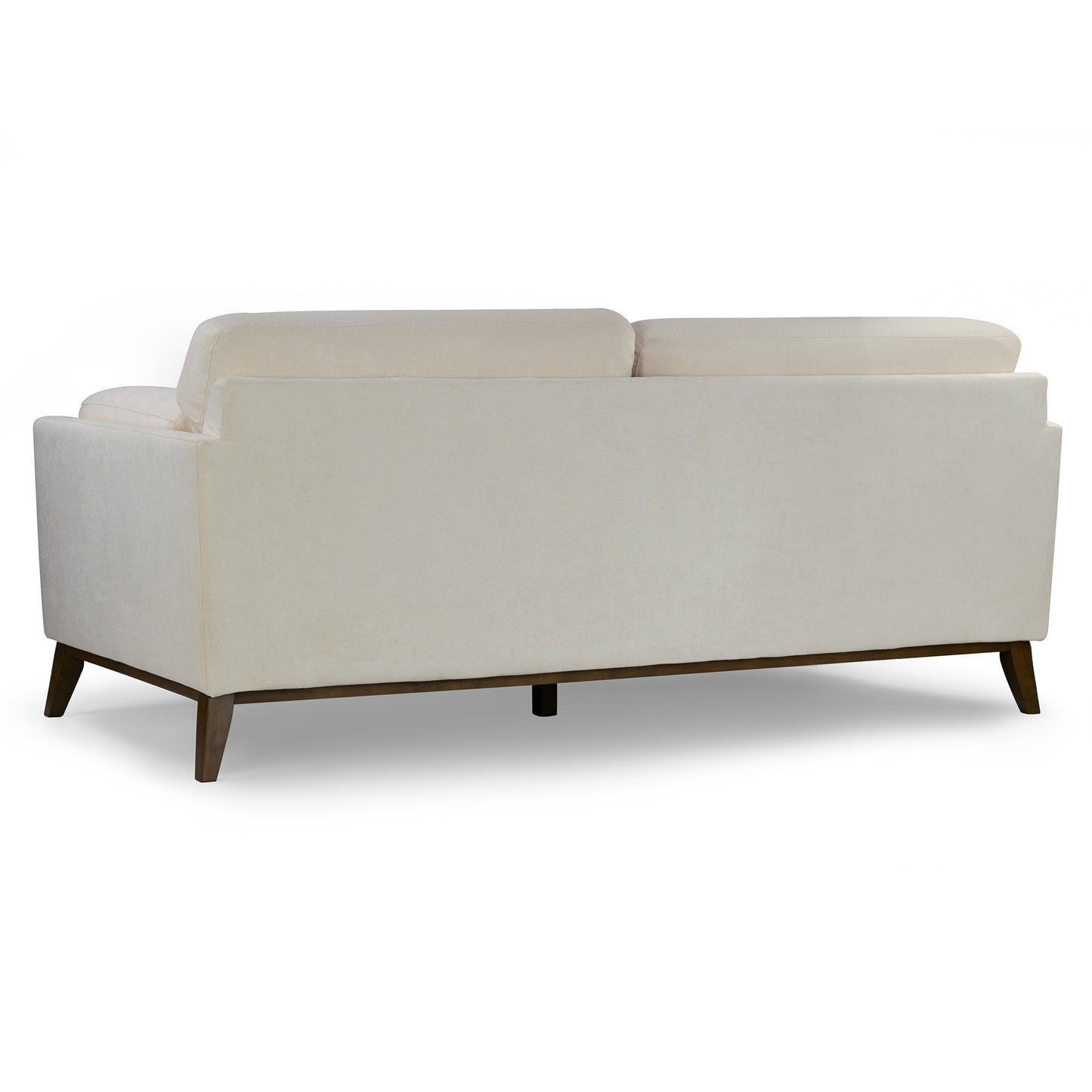 Birre Beige Micro Boucle Fabric Sofa with Wood Legs