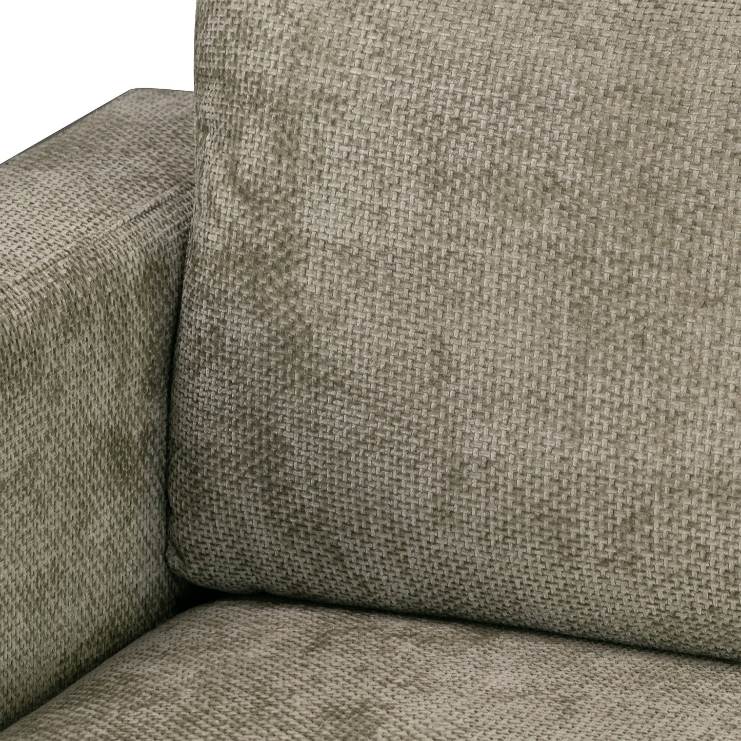 Bishop Brown Corduroy Twill Fabric Sofa with Wood Legs