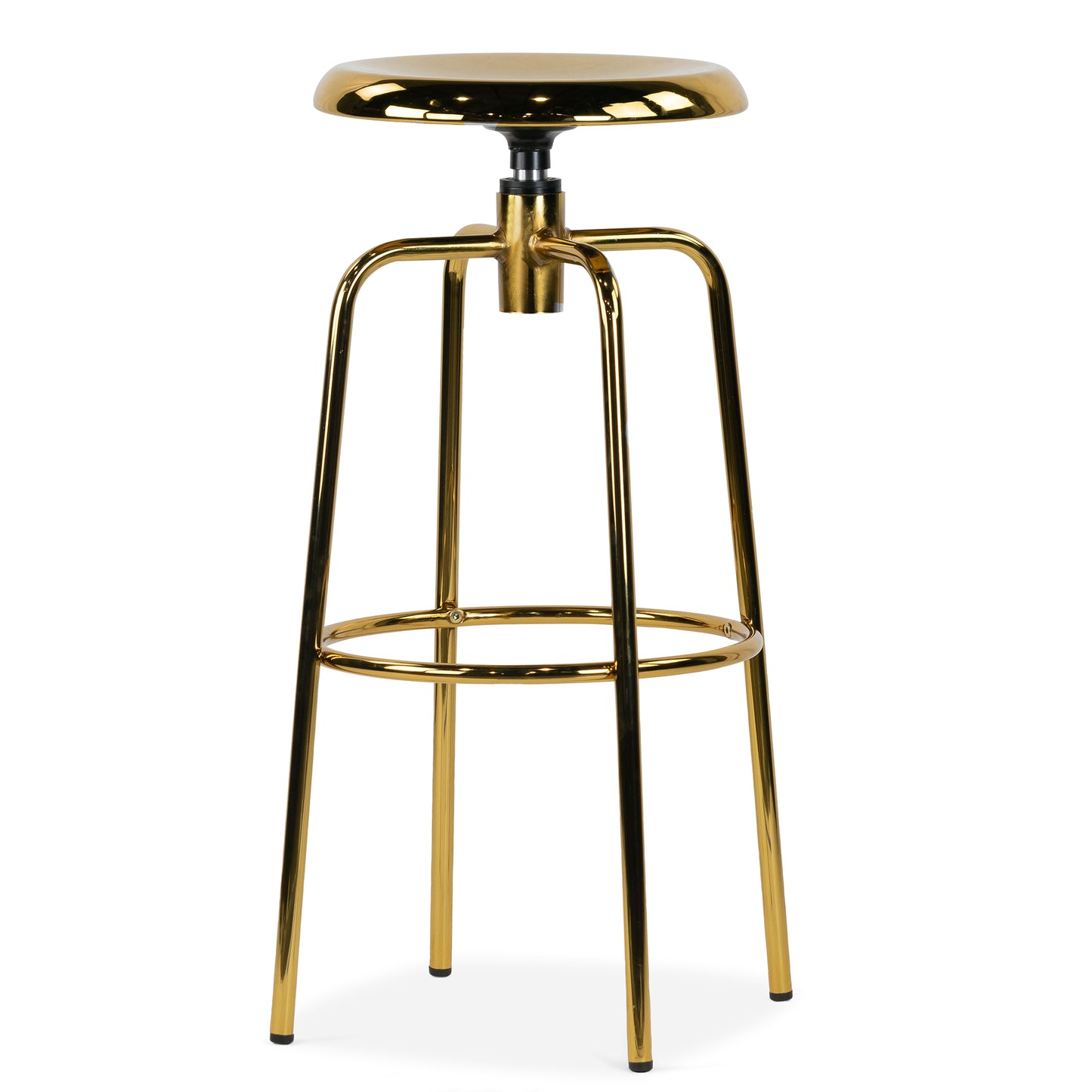 Set of 2 Ayala Gold Chrome Bar Stool
