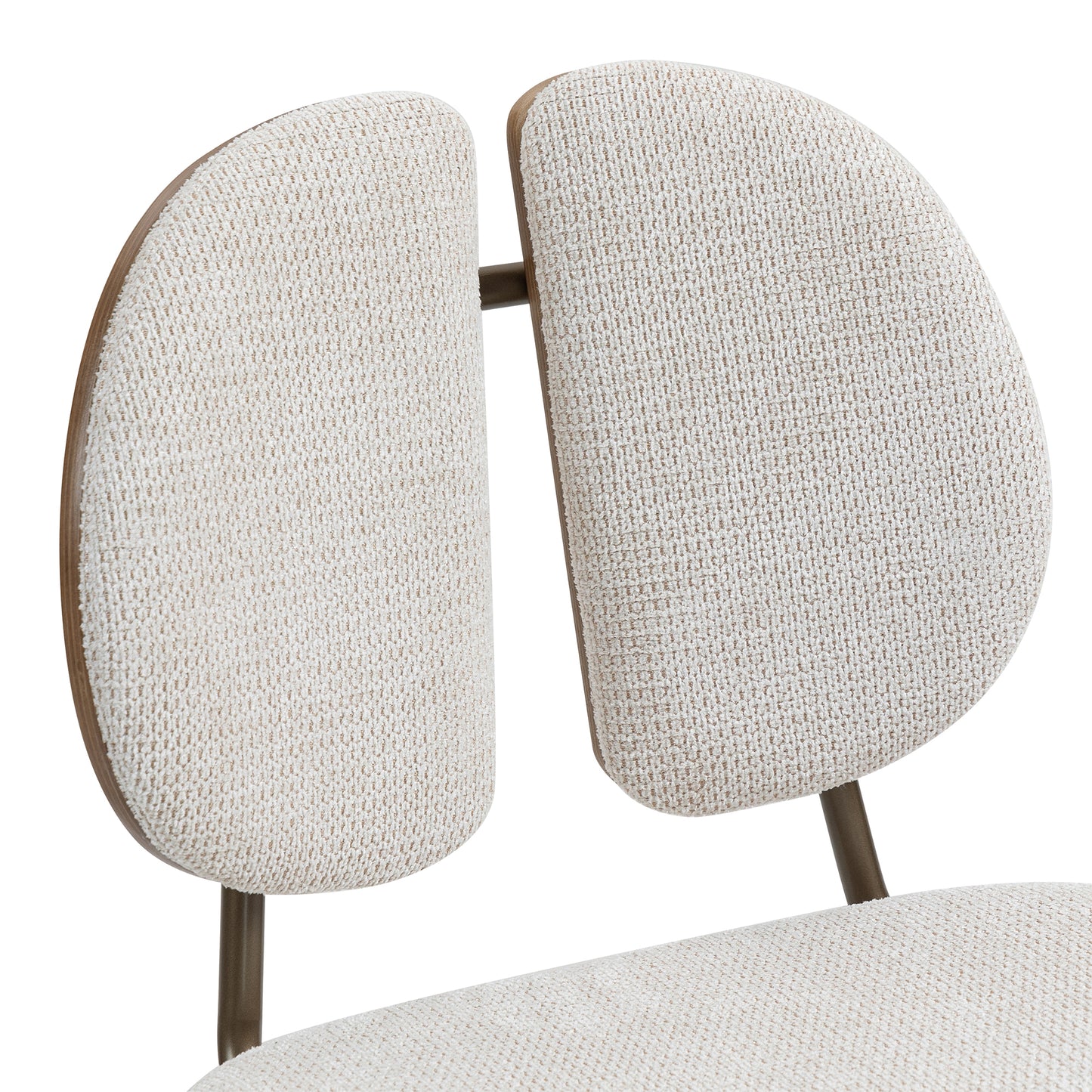 Set of 2 Betrys Beige Washed Woven Fabric Swivel Counter Stool with White Washed Wood Legs