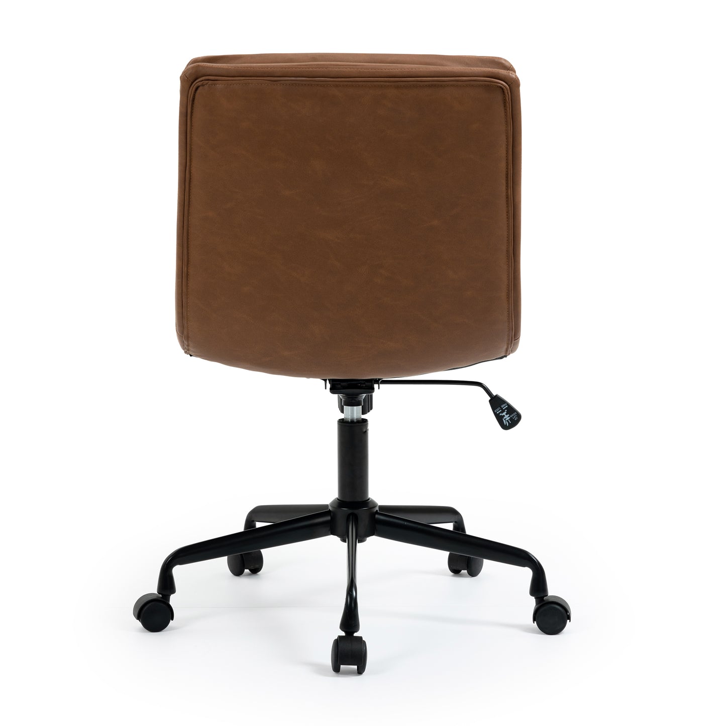 Ayuka Brown Faux Leather Adjustable Height Swivel Office Chair