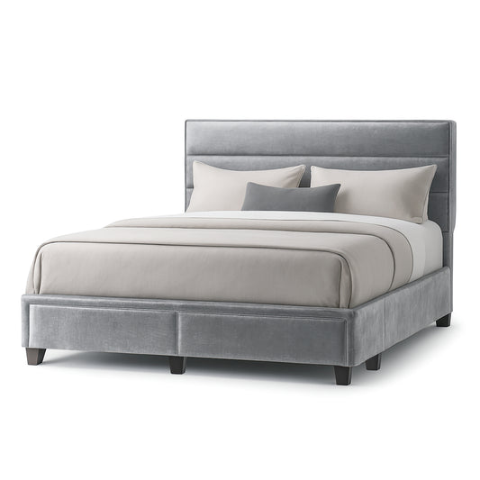 Arnia Silver Gray Twin Bed Captain’s Bed with Two Storage Drawers
