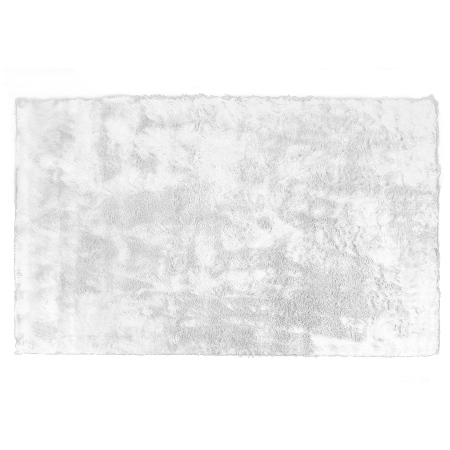 Auriel Faux Sheepskin Fur Area Rug White Rectangular 5x8