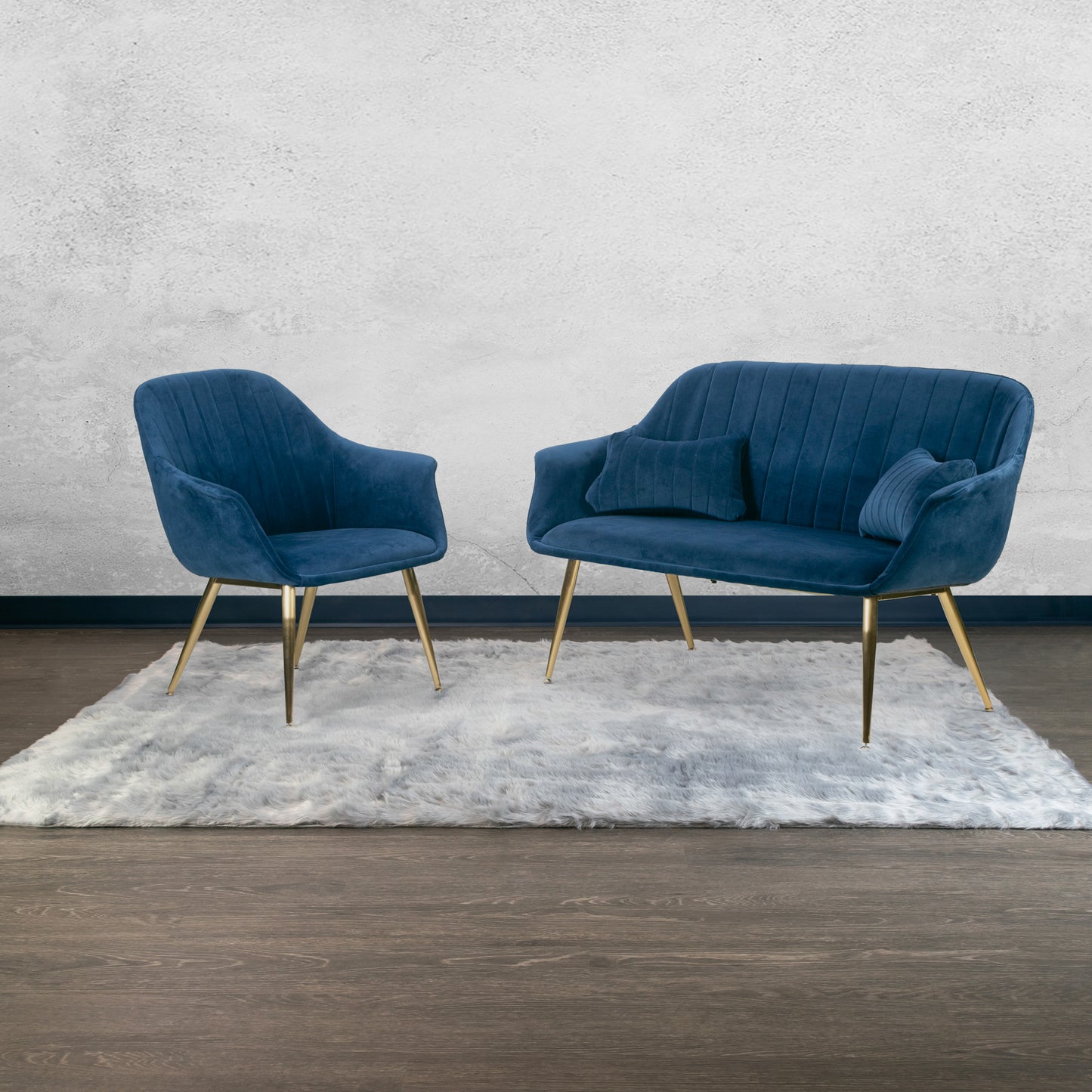 Auriel Faux Sheepskin Fur Area Rug Grey Rectangular 5x7