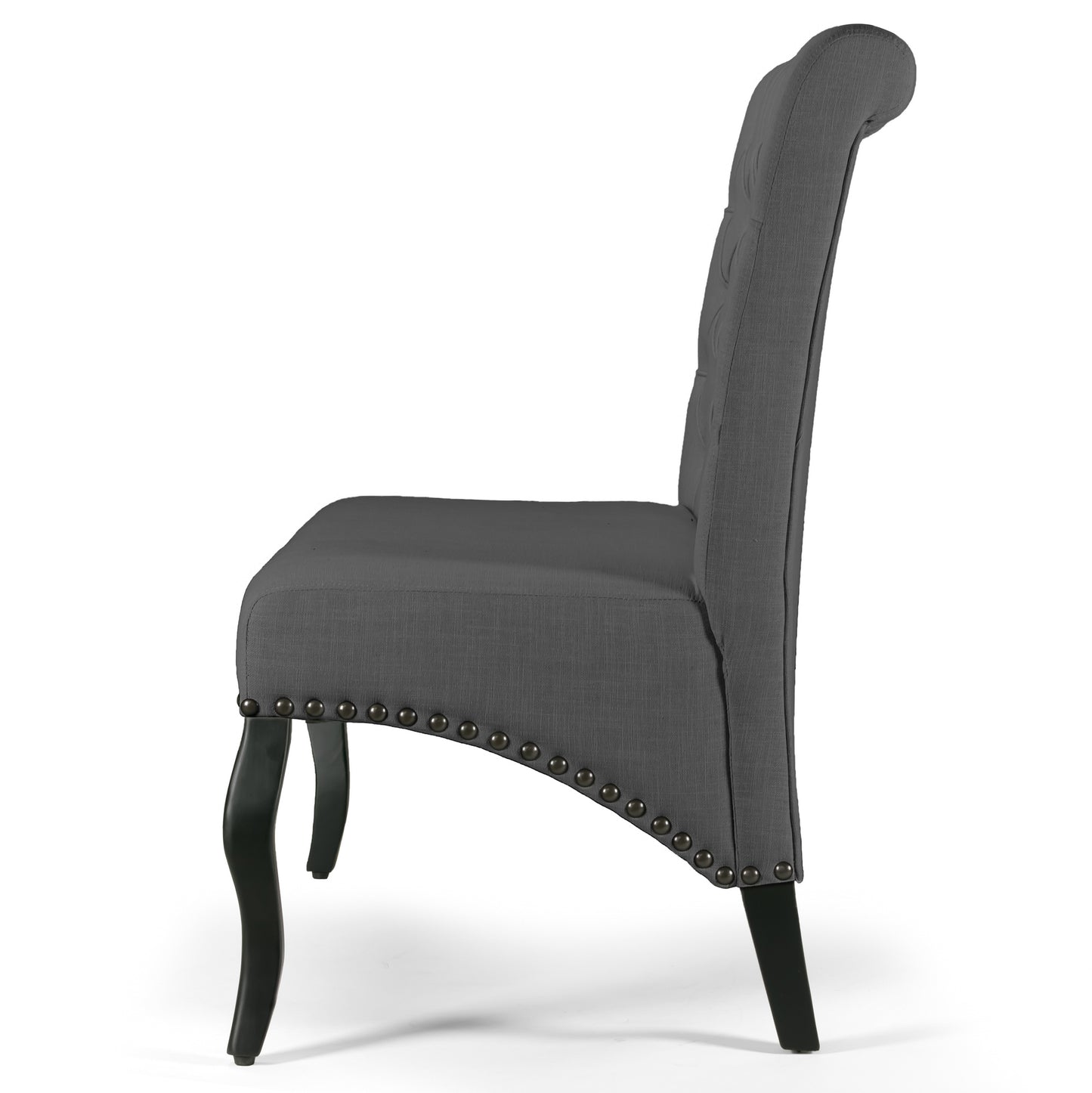 Alisa Grey Upholstered Settee Banquette Bench Loveseat with Button Tufting