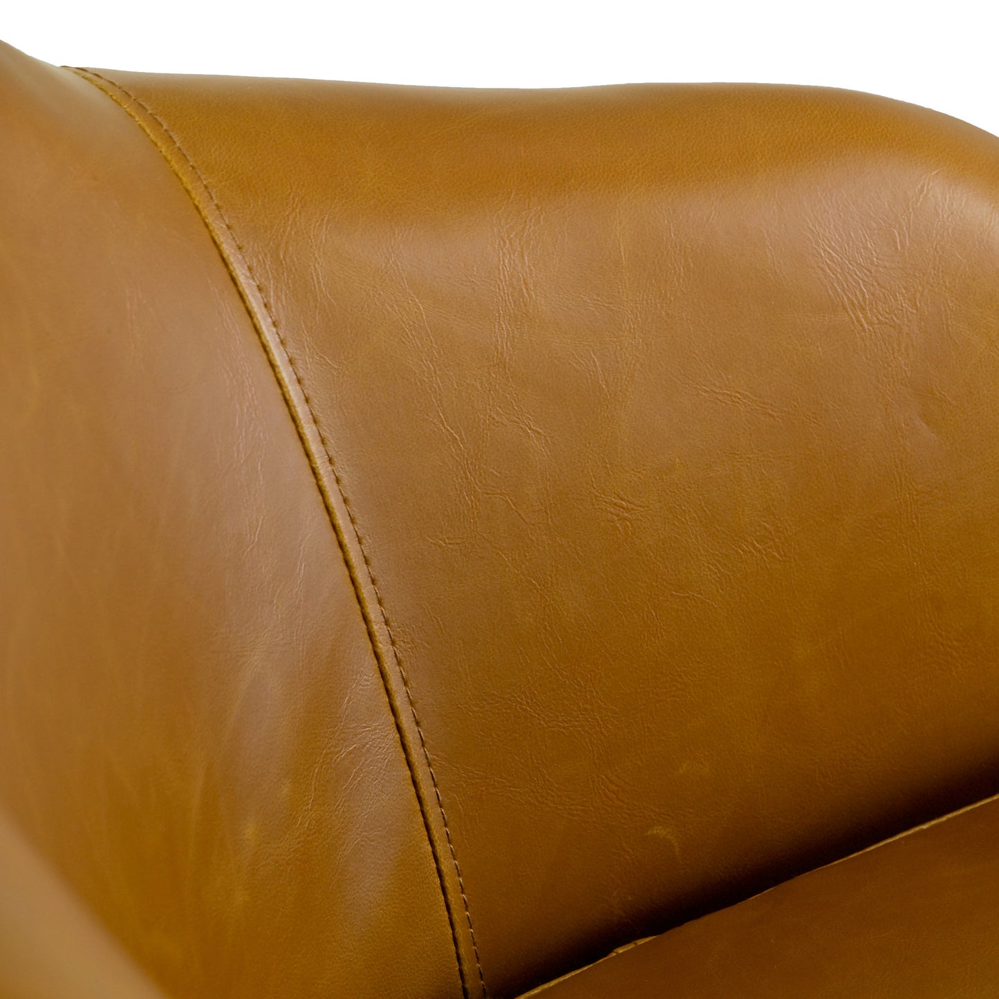 Set of 2 Adaya Cappuccino Faux Leather Arm Chair with Beech Legs