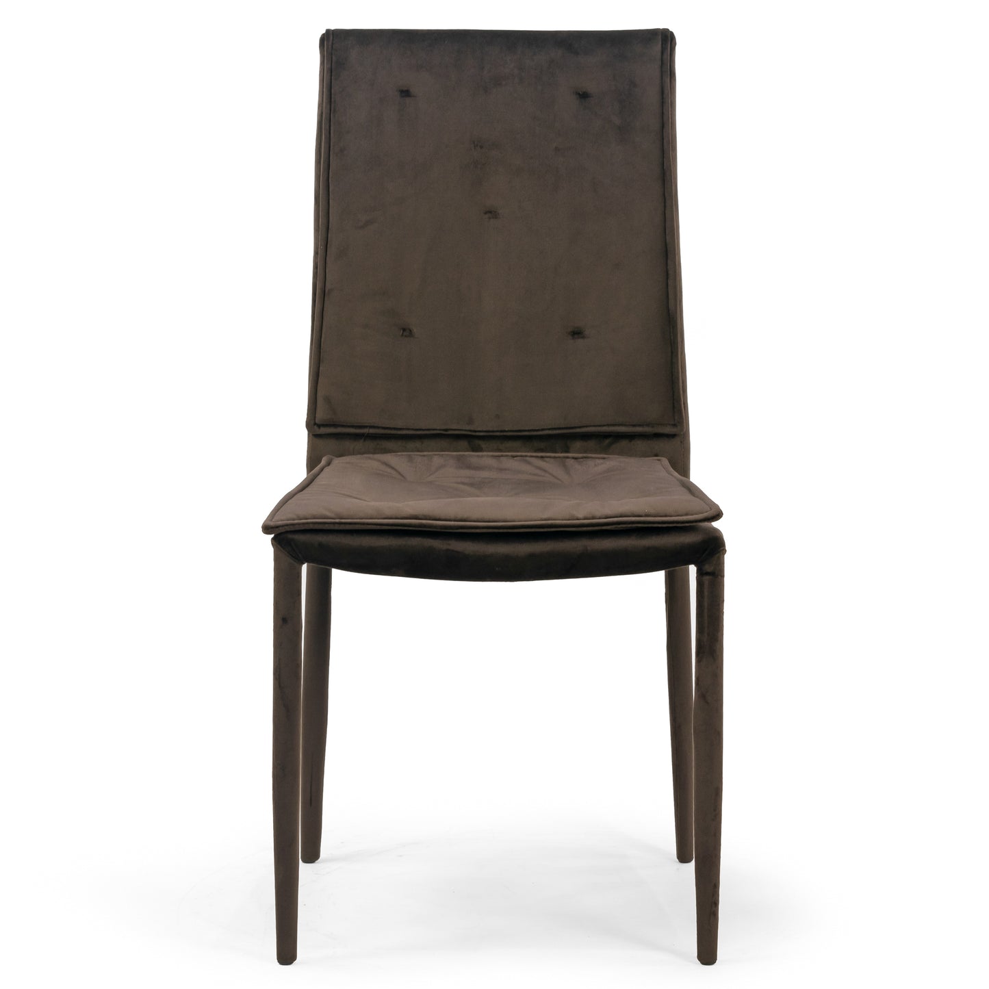 Set of 2 Areli Brown Velvet Dining Chair with Upholstered Legs