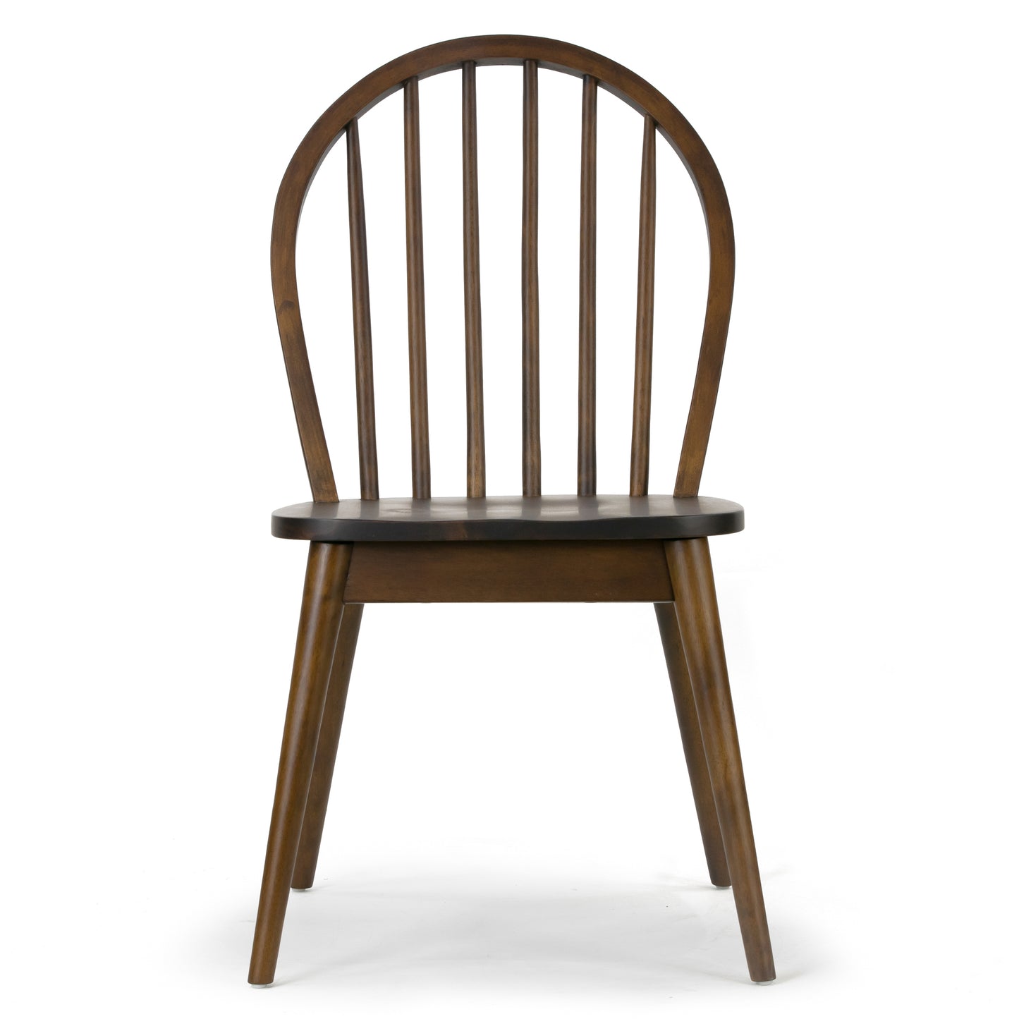 Set of 2 Astra Dark Brown Solid Wood Chair with Windsor Back