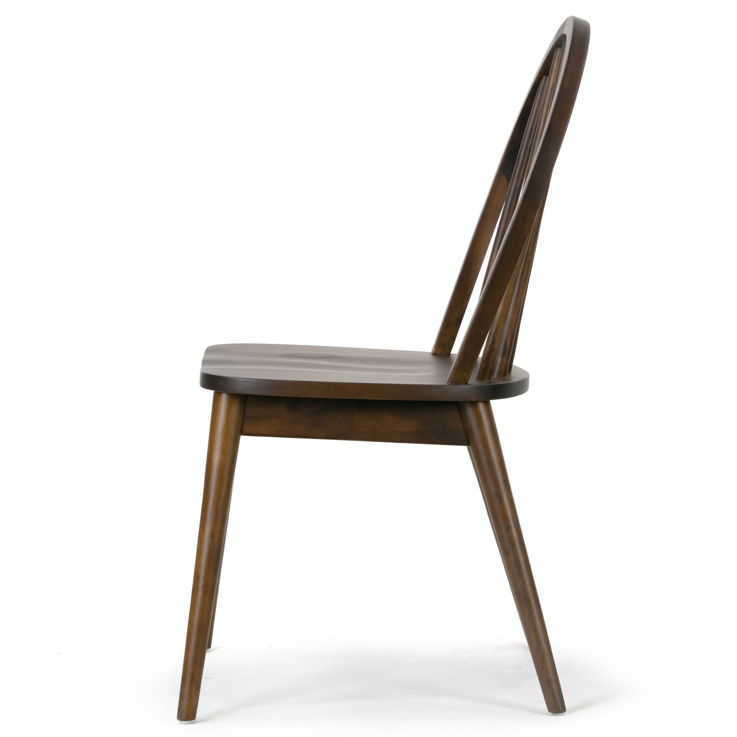 Set of 2 Astra Dark Brown Solid Wood Chair with Windsor Back