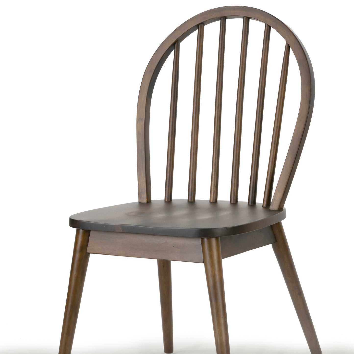 Set of 2 Astra Dark Brown Solid Wood Chair with Windsor Back