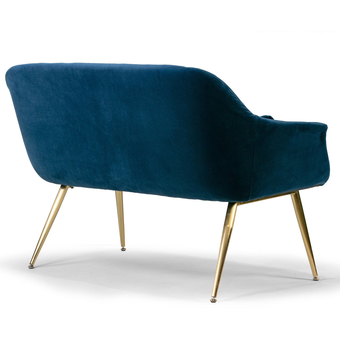 Angela Blue Velvet Loveseat and Accent Chair Set