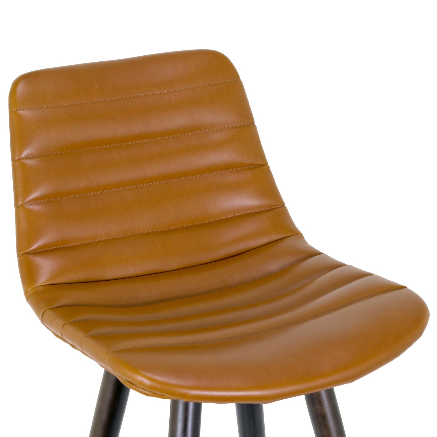 Set of 2 Alden Caramel Brown Bar Stool with Beech Legs