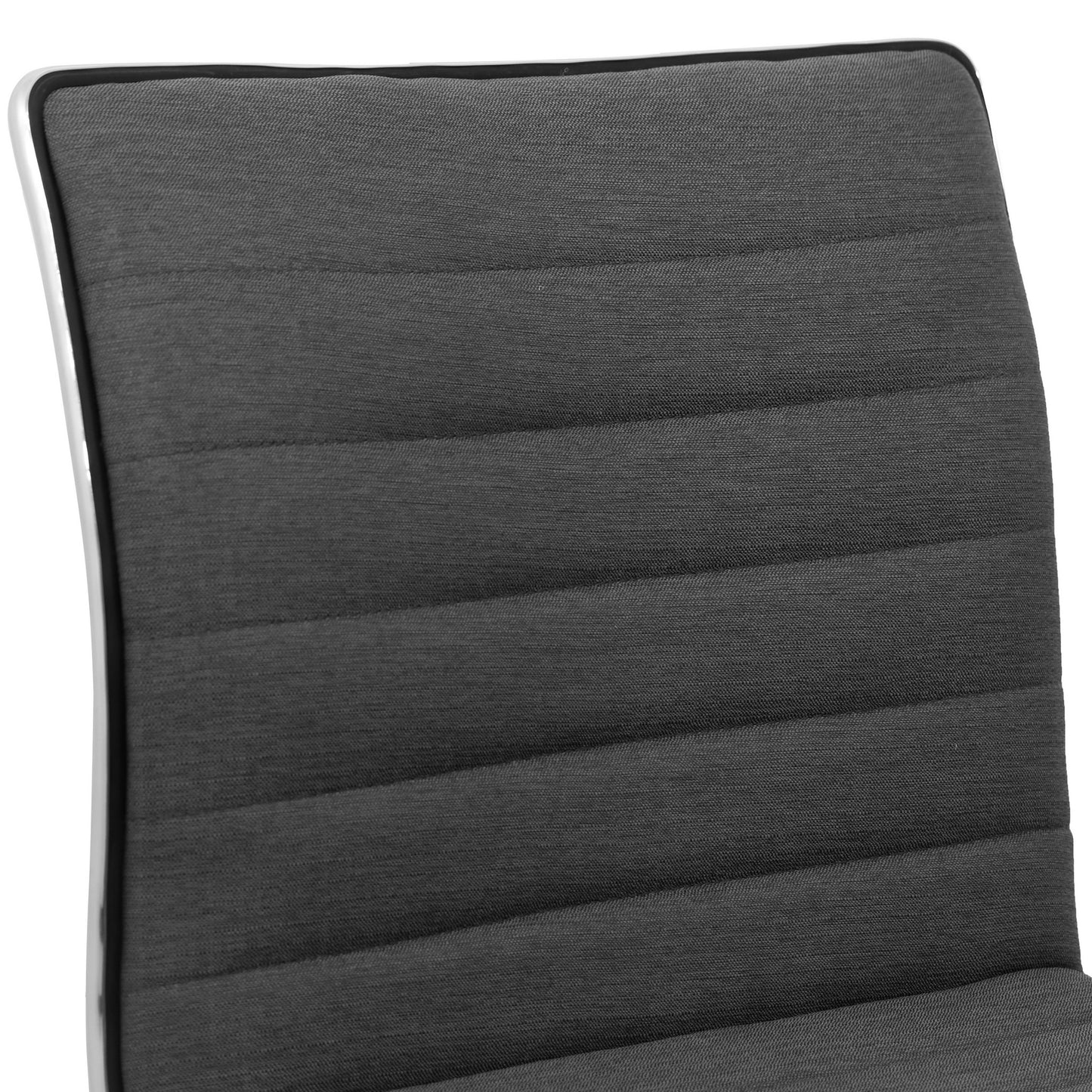 Aiko Grey Fabric Swivel Office Chair with Wheel Base
