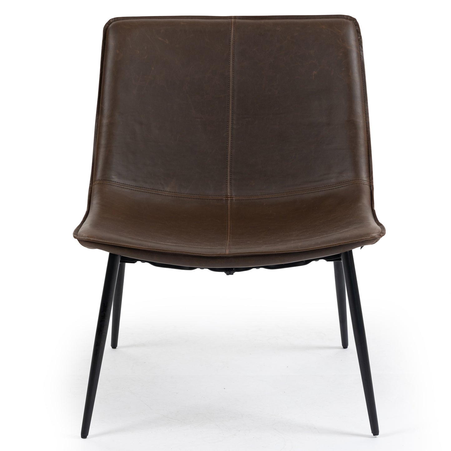 Barkley Dark Brown Faux Leather Accent Chair
