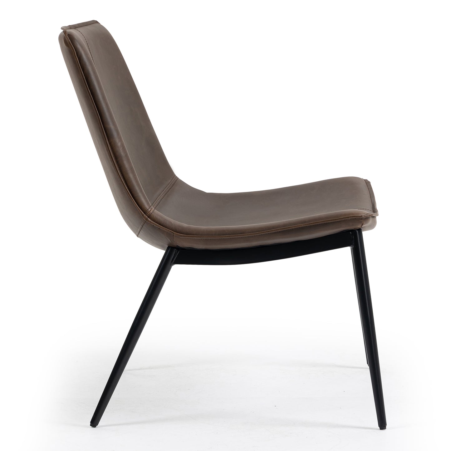 Barkley Dark Brown Faux Leather Accent Chair