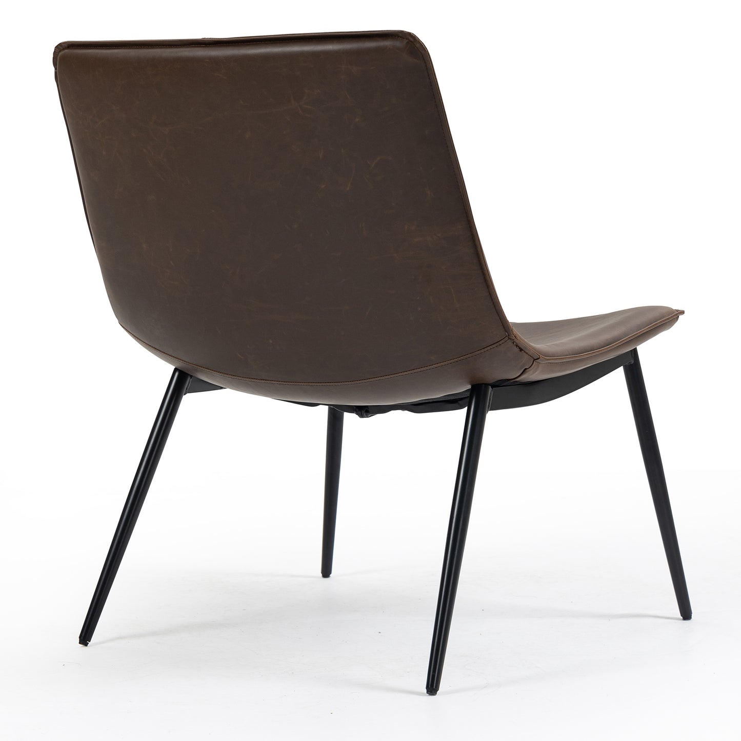 Barkley Dark Brown Faux Leather Accent Chair