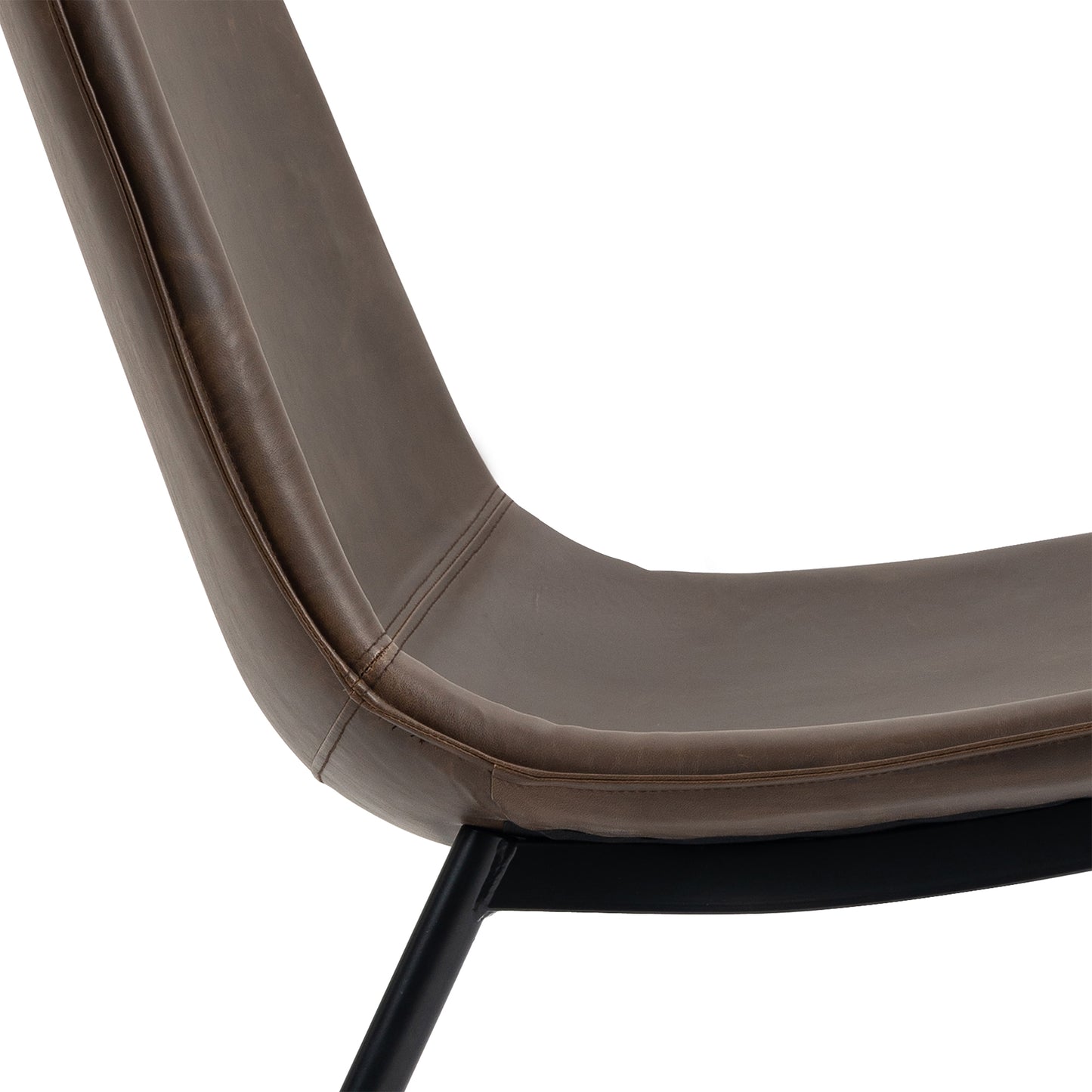 Barkley Dark Brown Faux Leather Accent Chair