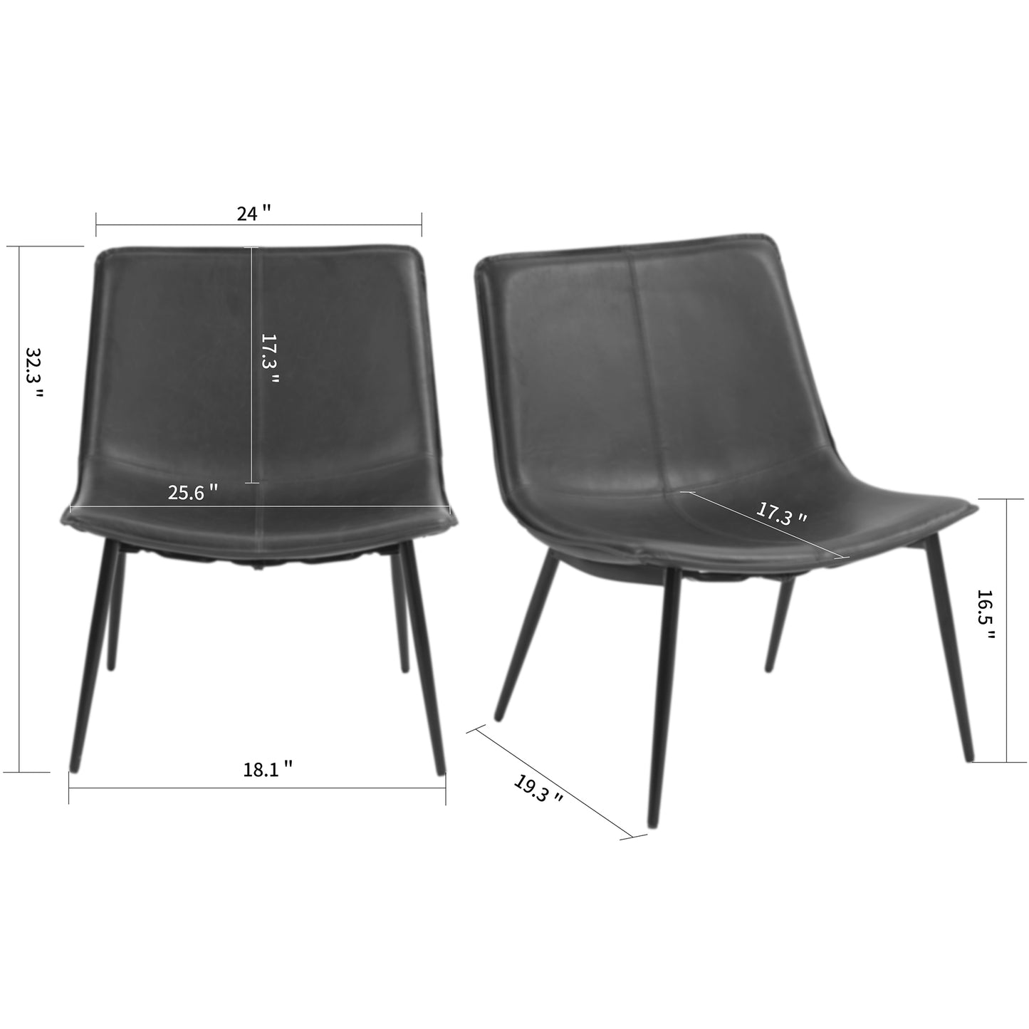 Barkley Dark Brown Faux Leather Accent Chair