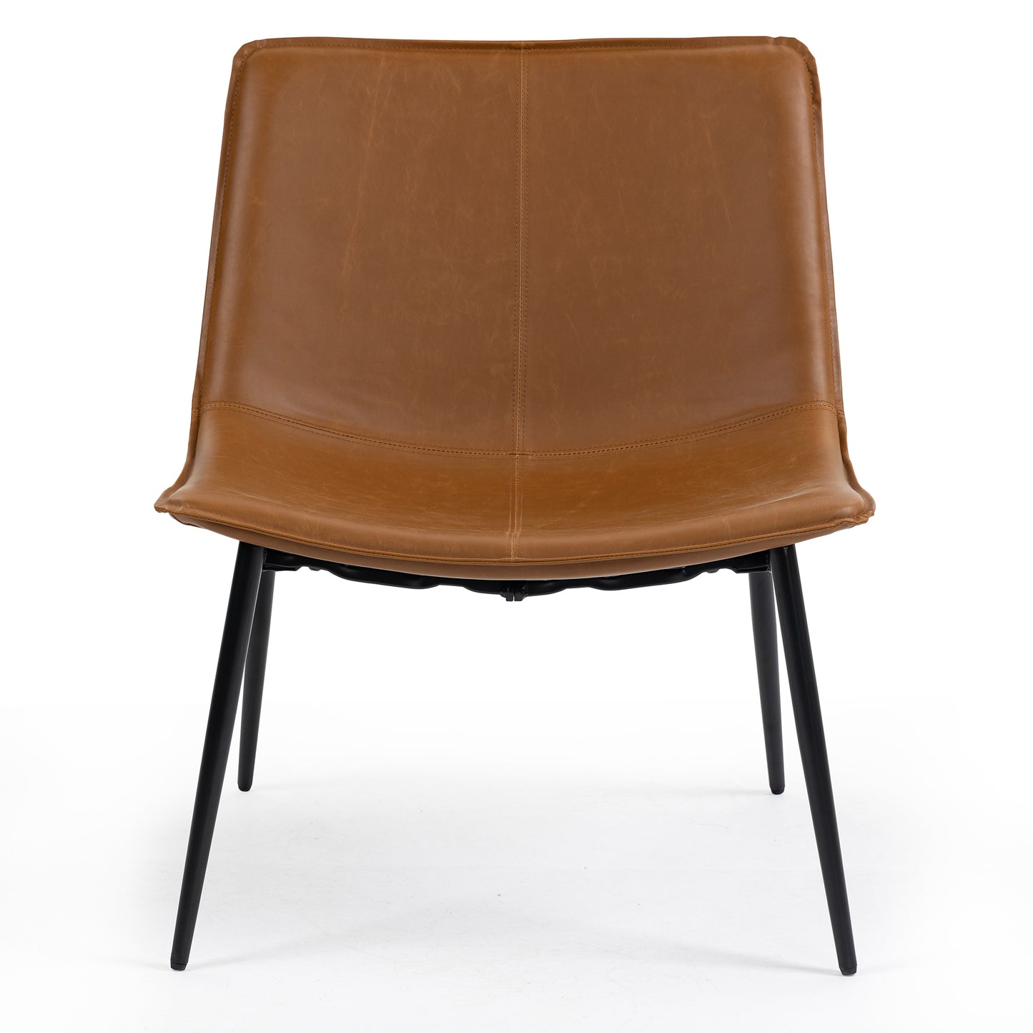 Barkley Light Brown Faux Leather Accent Chair