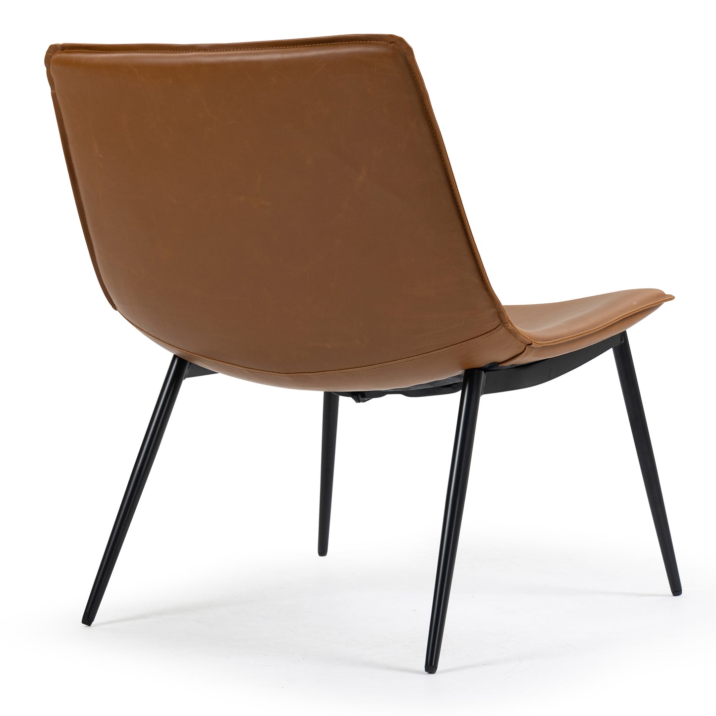 Barkley Light Brown Faux Leather Accent Chair