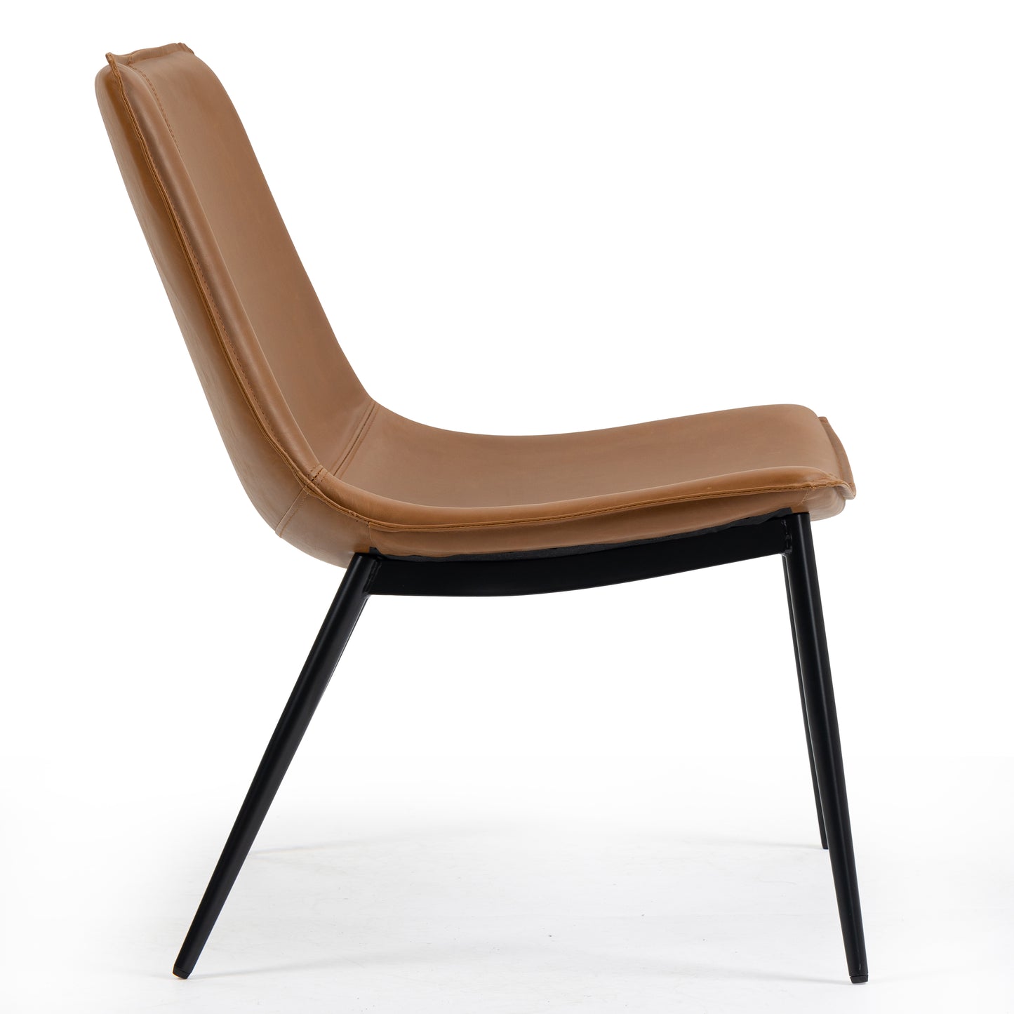 Barkley Light Brown Faux Leather Accent Chair