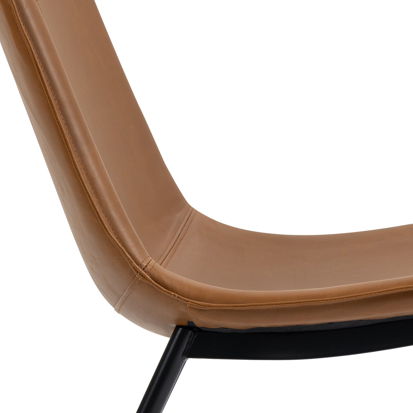 Barkley Light Brown Faux Leather Accent Chair