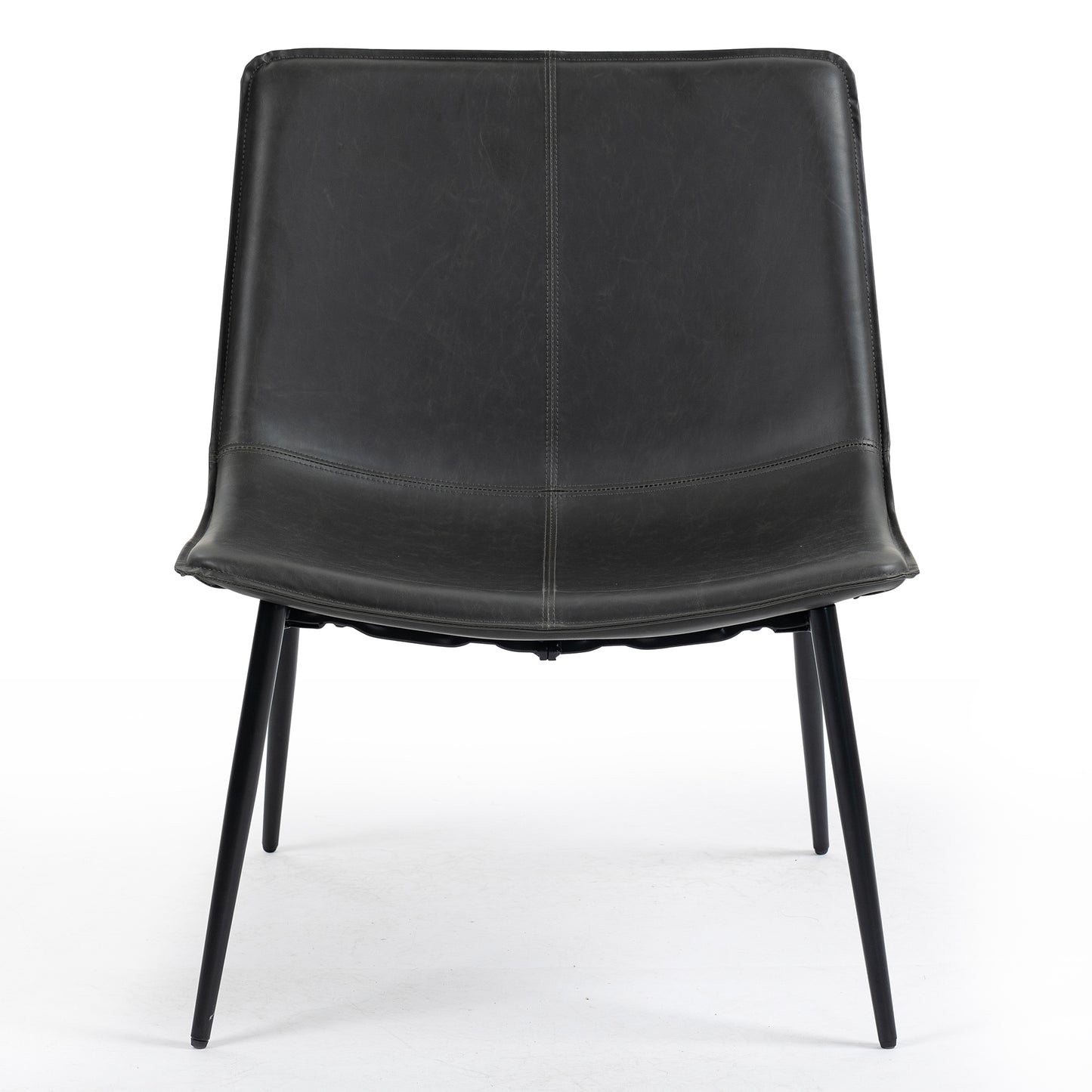 Barkley Dark Gray Faux Leather Accent Chair