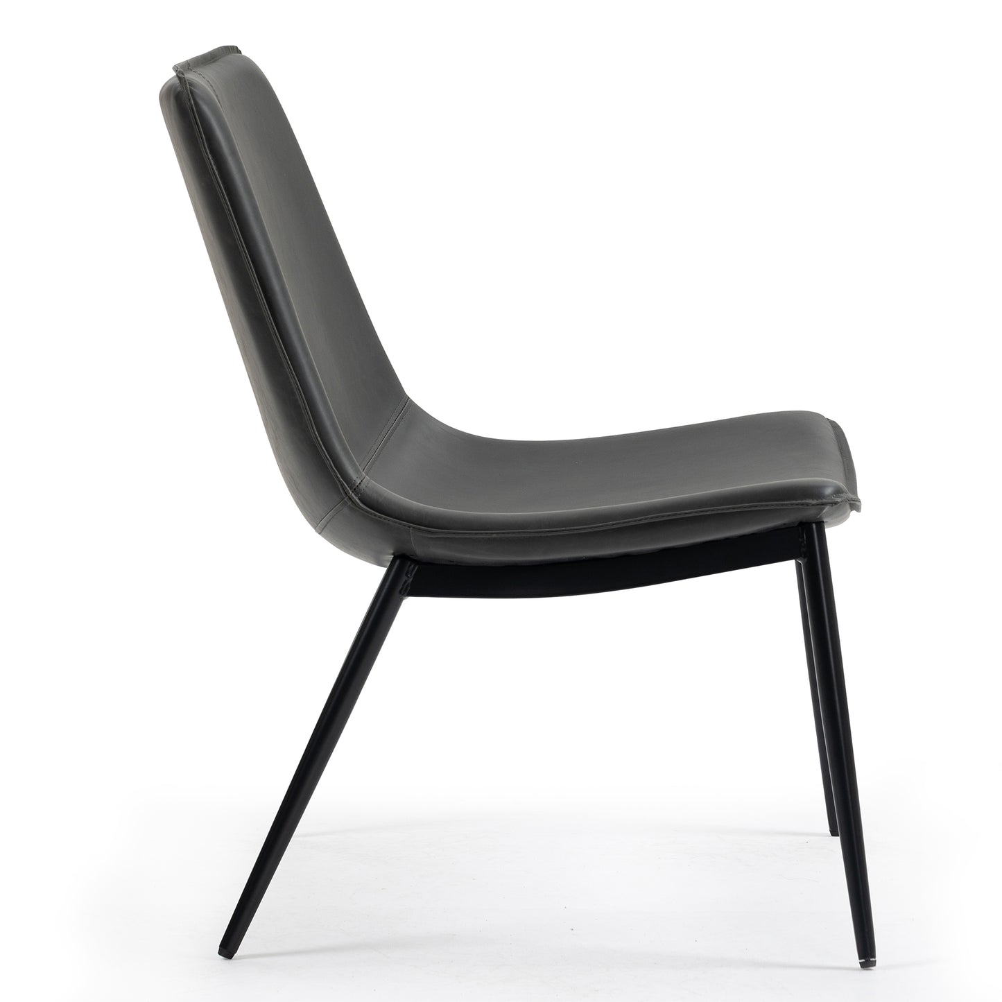 Barkley Dark Gray Faux Leather Accent Chair