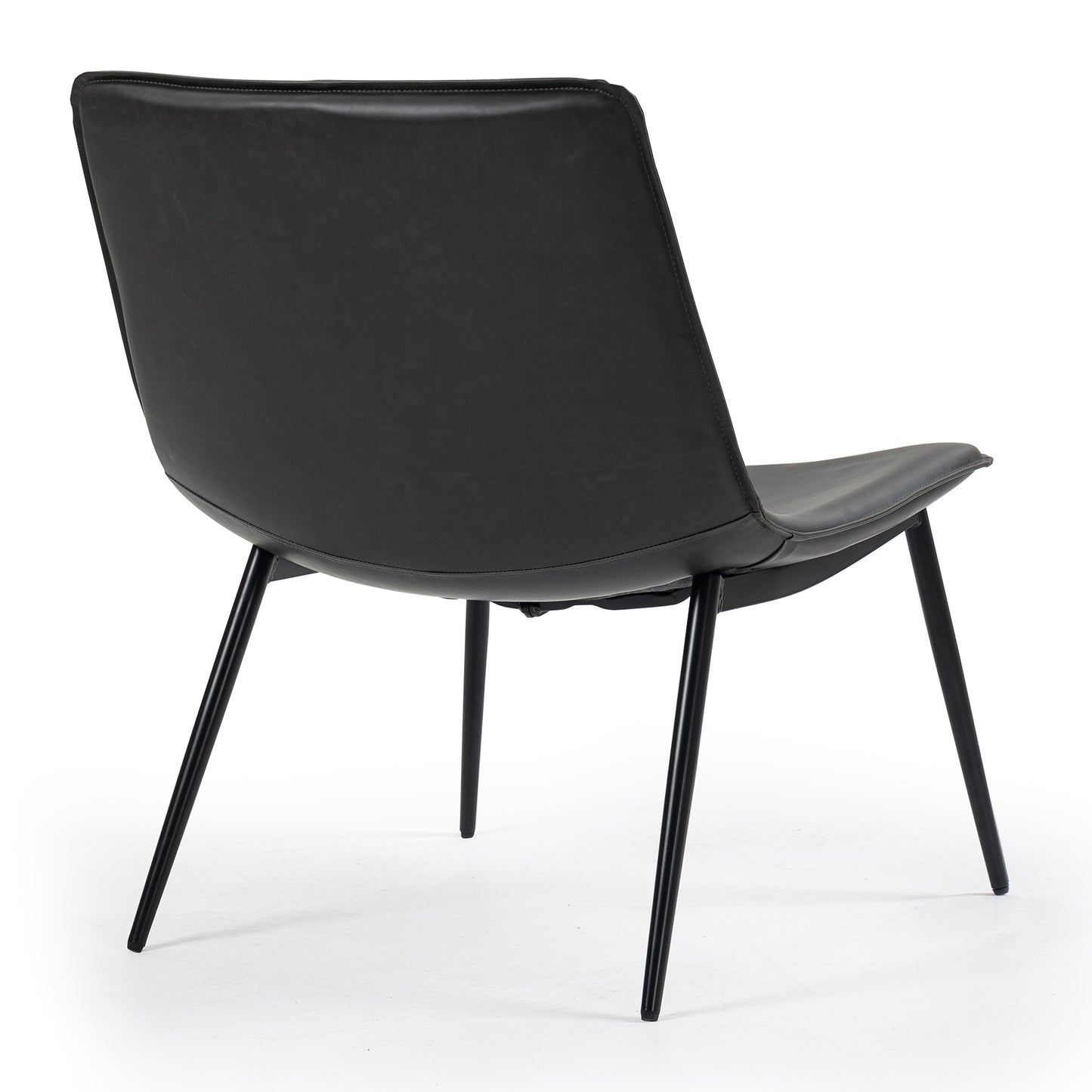 Barkley Dark Gray Faux Leather Accent Chair