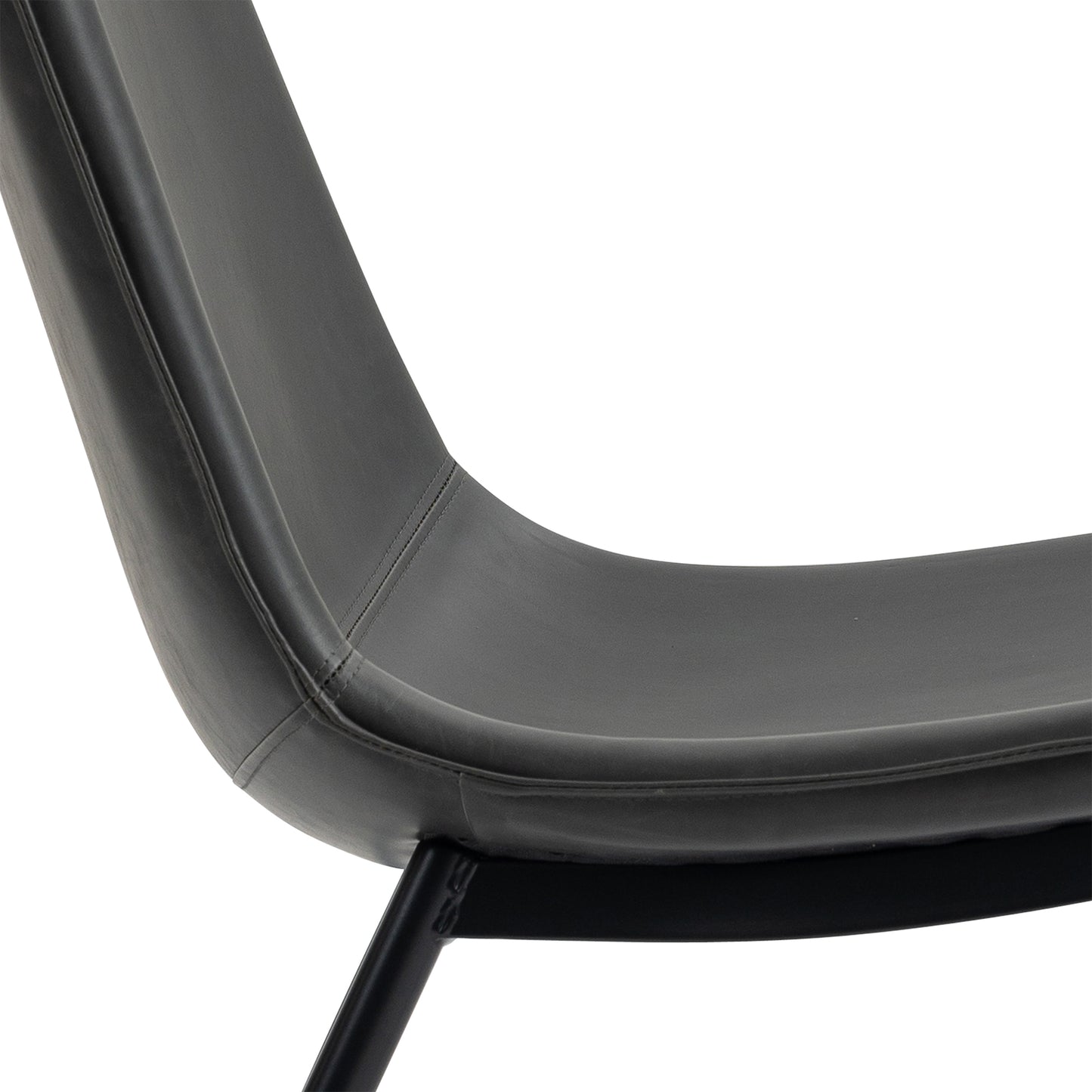 Barkley Dark Gray Faux Leather Accent Chair